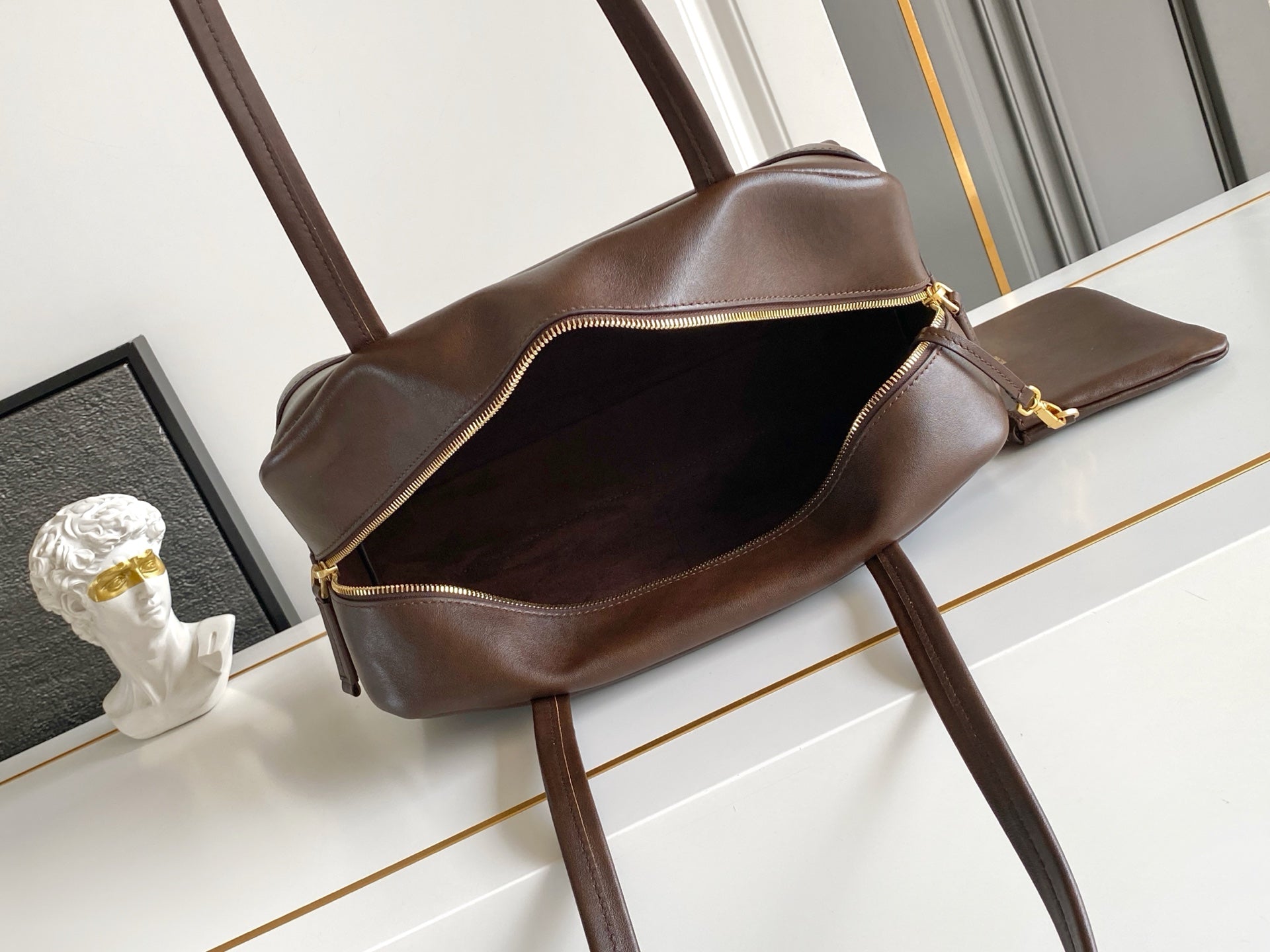 Prada Carry Bowling Bag – Dark Brown