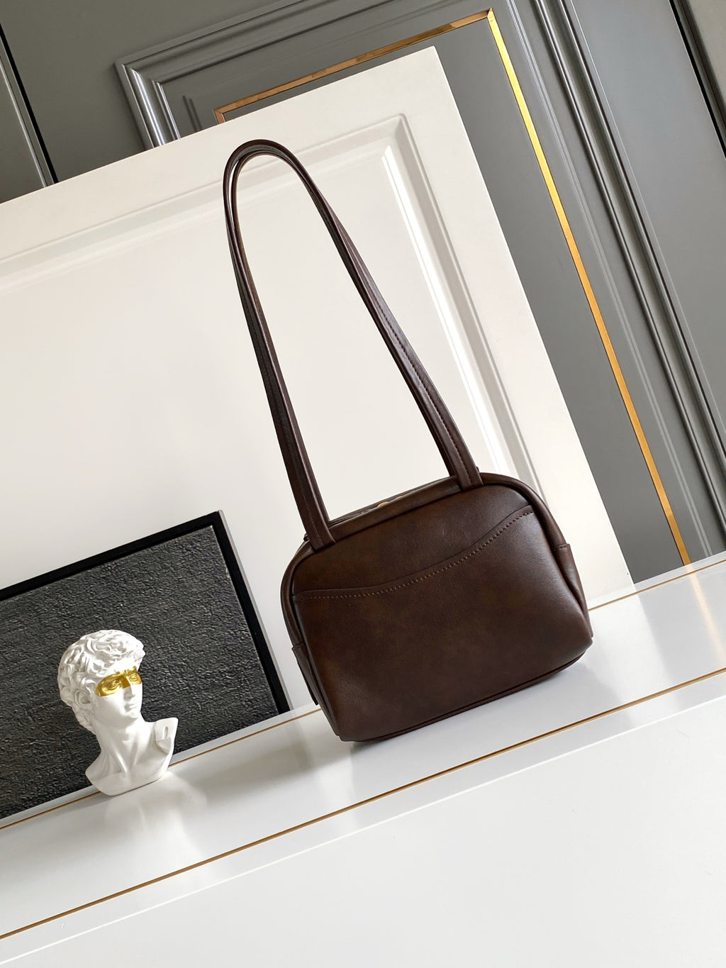 Prada Carry Mini Bag – Dark Brown