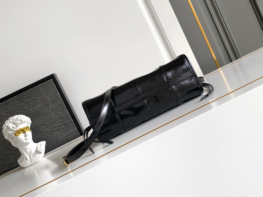 Prada Bonnie Bag – Black Glazed Leather