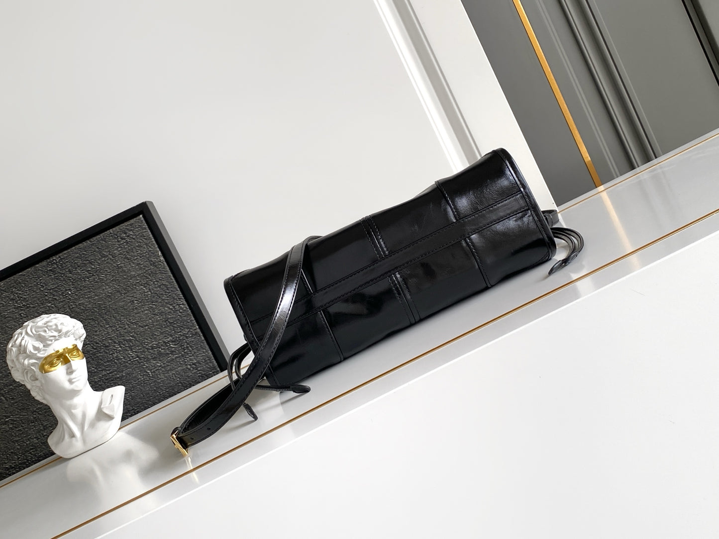 Prada Bonnie Bag – Black Glazed Leather