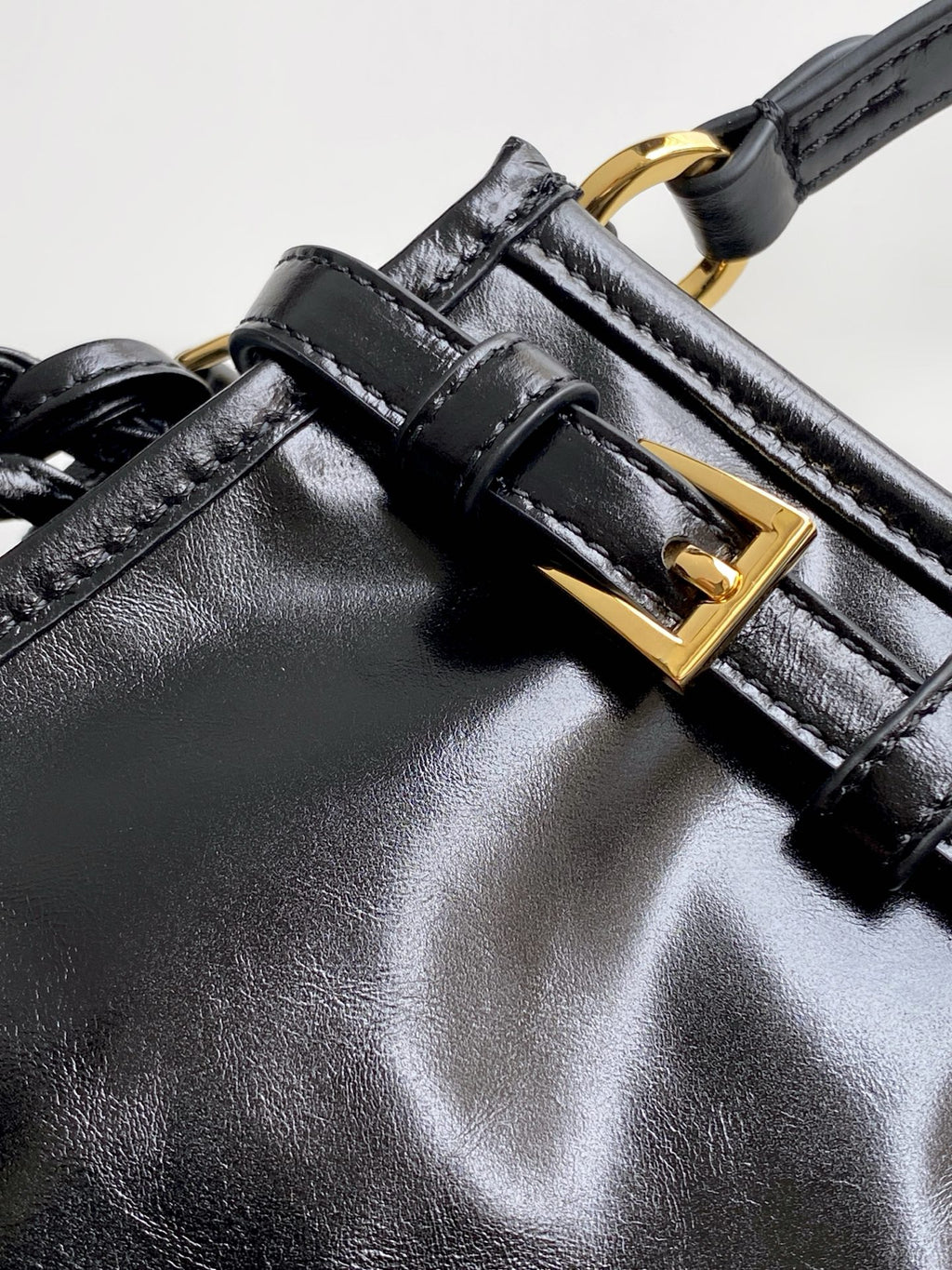 Prada Bonnie Bag – Black Glazed Leather