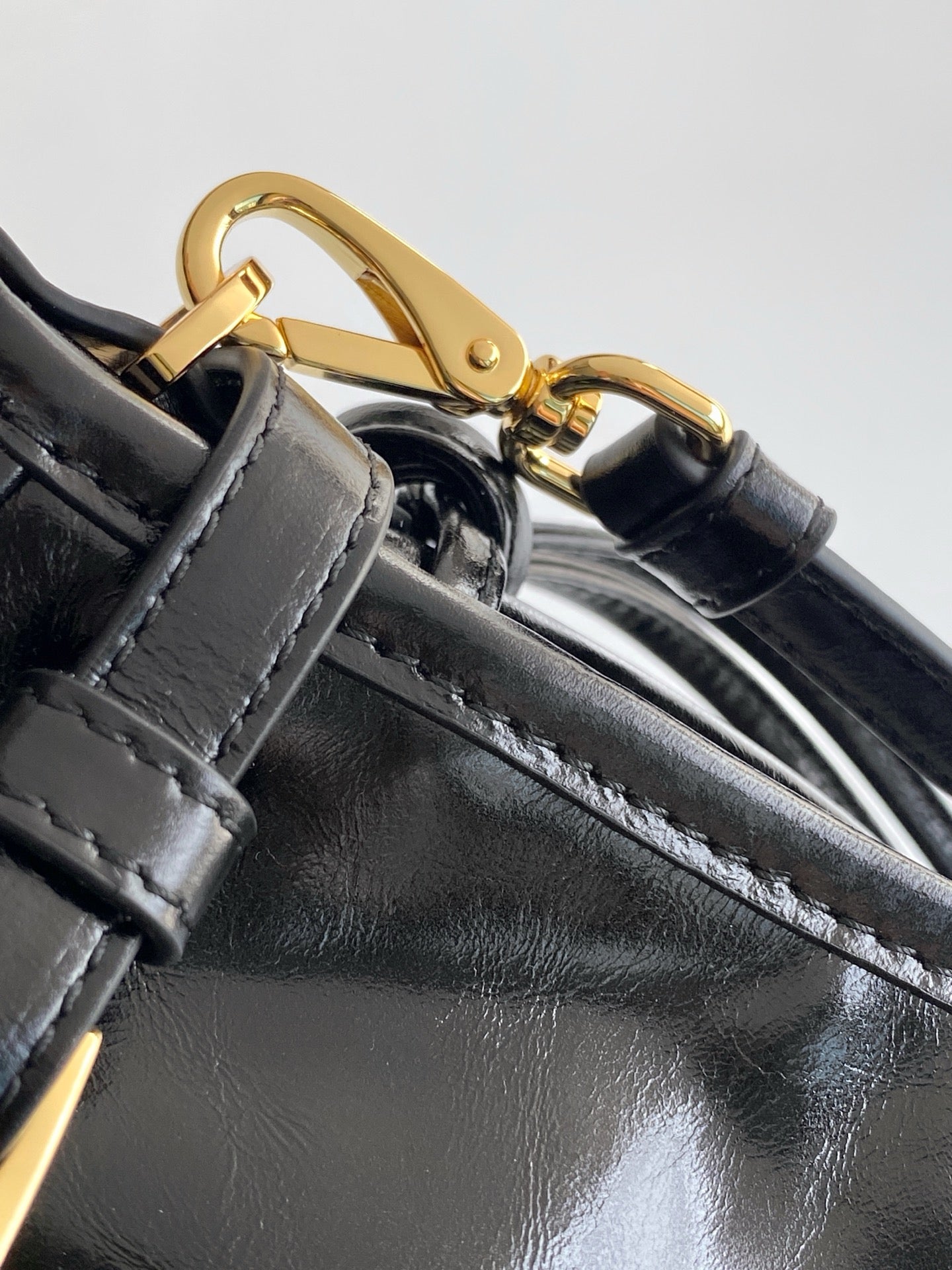 Prada Bonnie Bag – Black Glazed Leather