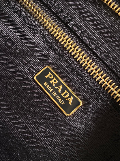Prada Bonnie Bag – Black Glazed Leather