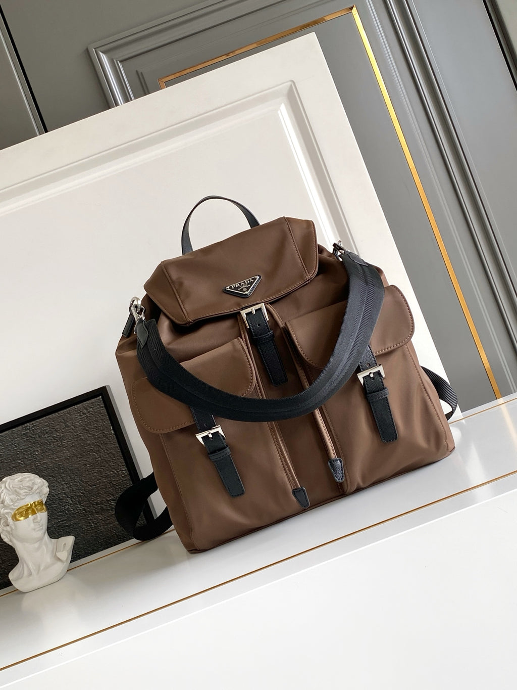 Prada Re-Nylon Backpack – Tobacco Brown