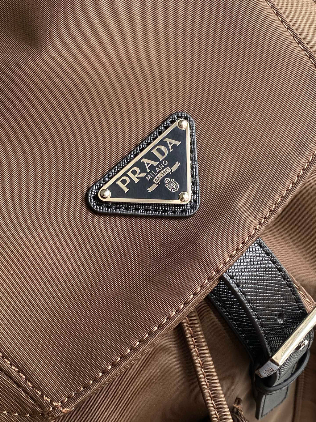 Prada Re-Nylon Backpack – Tobacco Brown