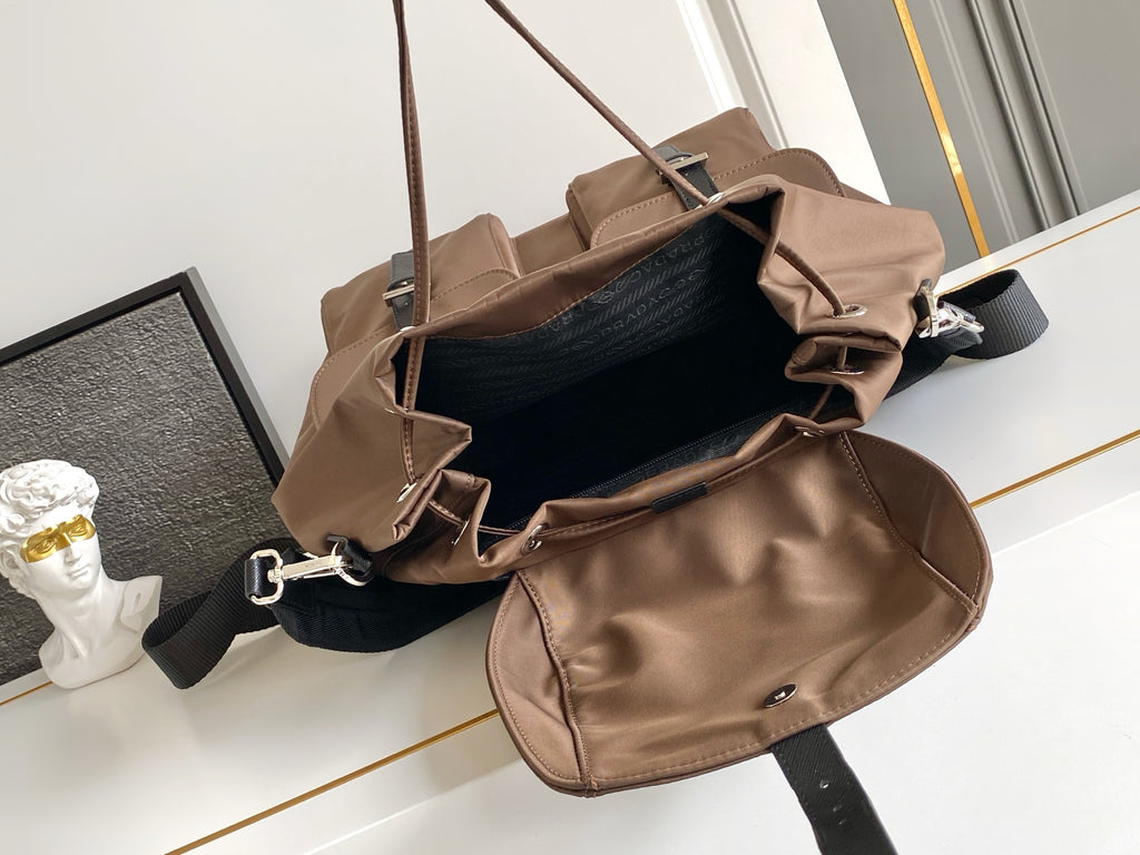 Prada Re-Nylon Backpack – Tobacco Brown