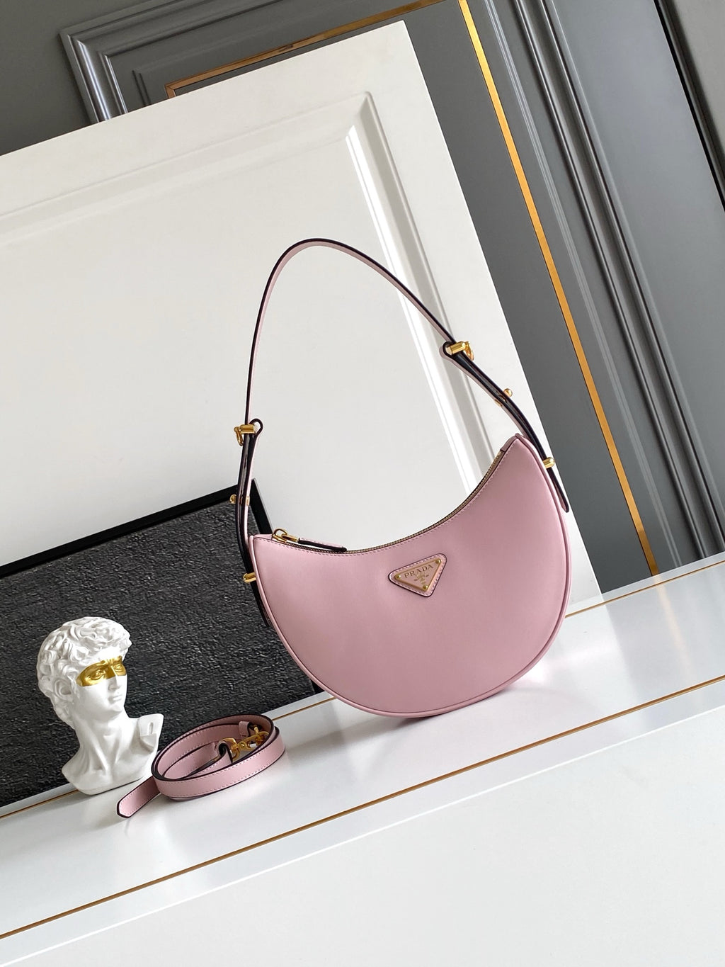 Prada Arque Hobo Bag – Petal Pink