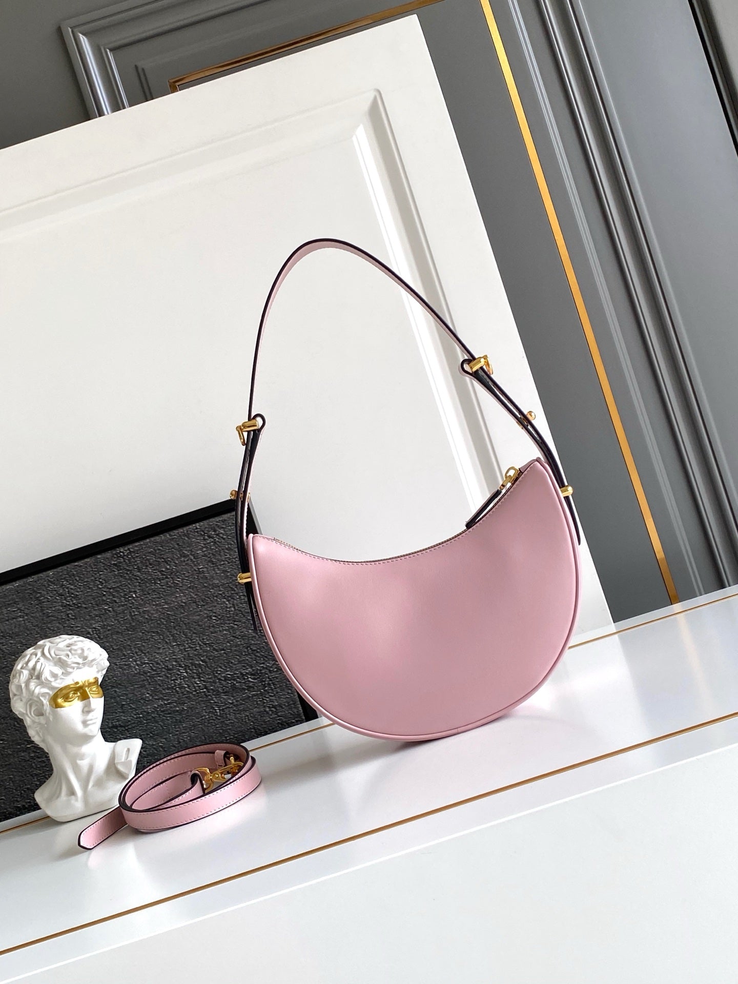 Prada Arque Hobo Bag – Petal Pink