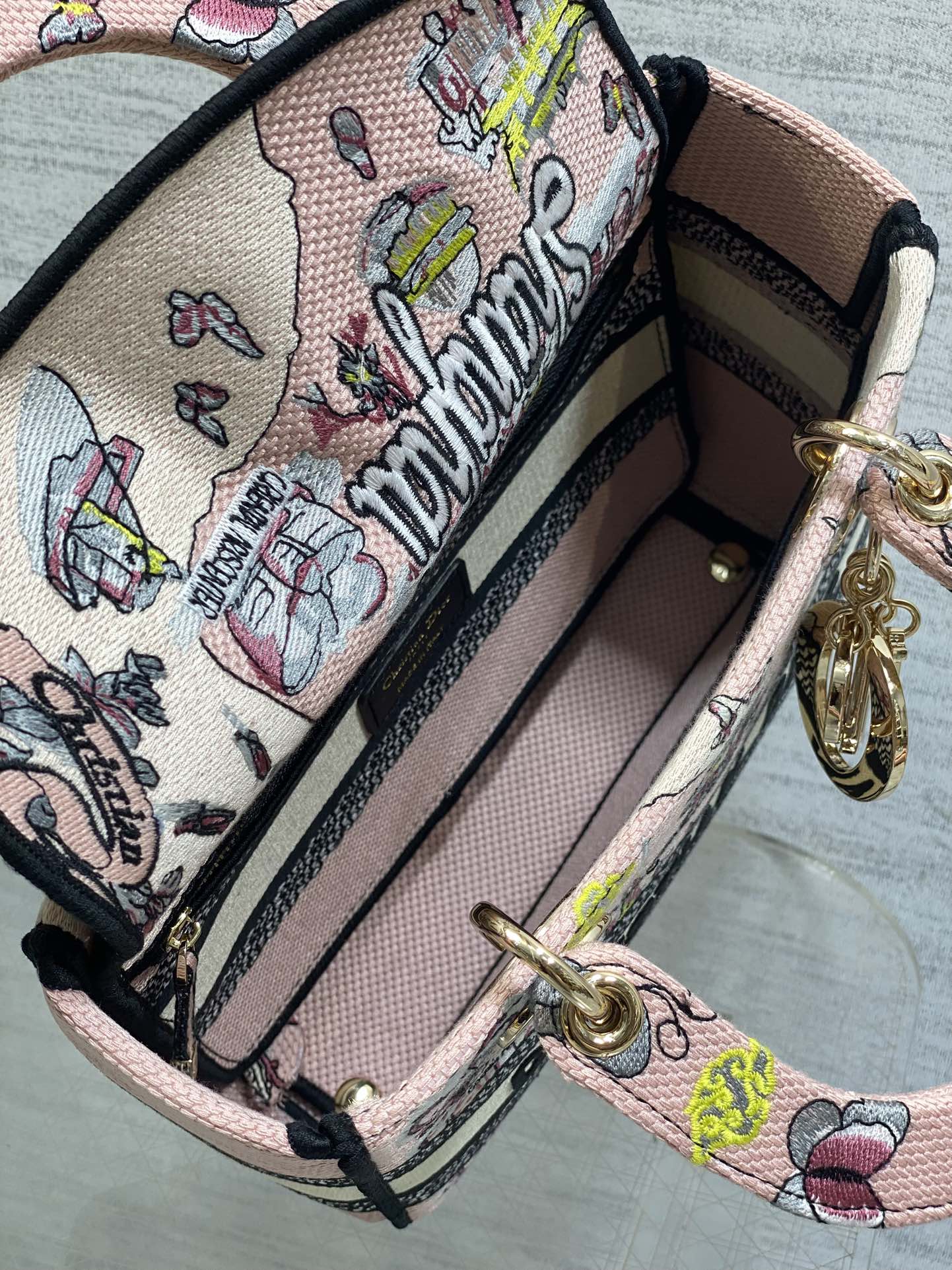 Dior Lady D-Lite Bag – Shanghai Butterfly Embroidery (Pink / Multicolour)