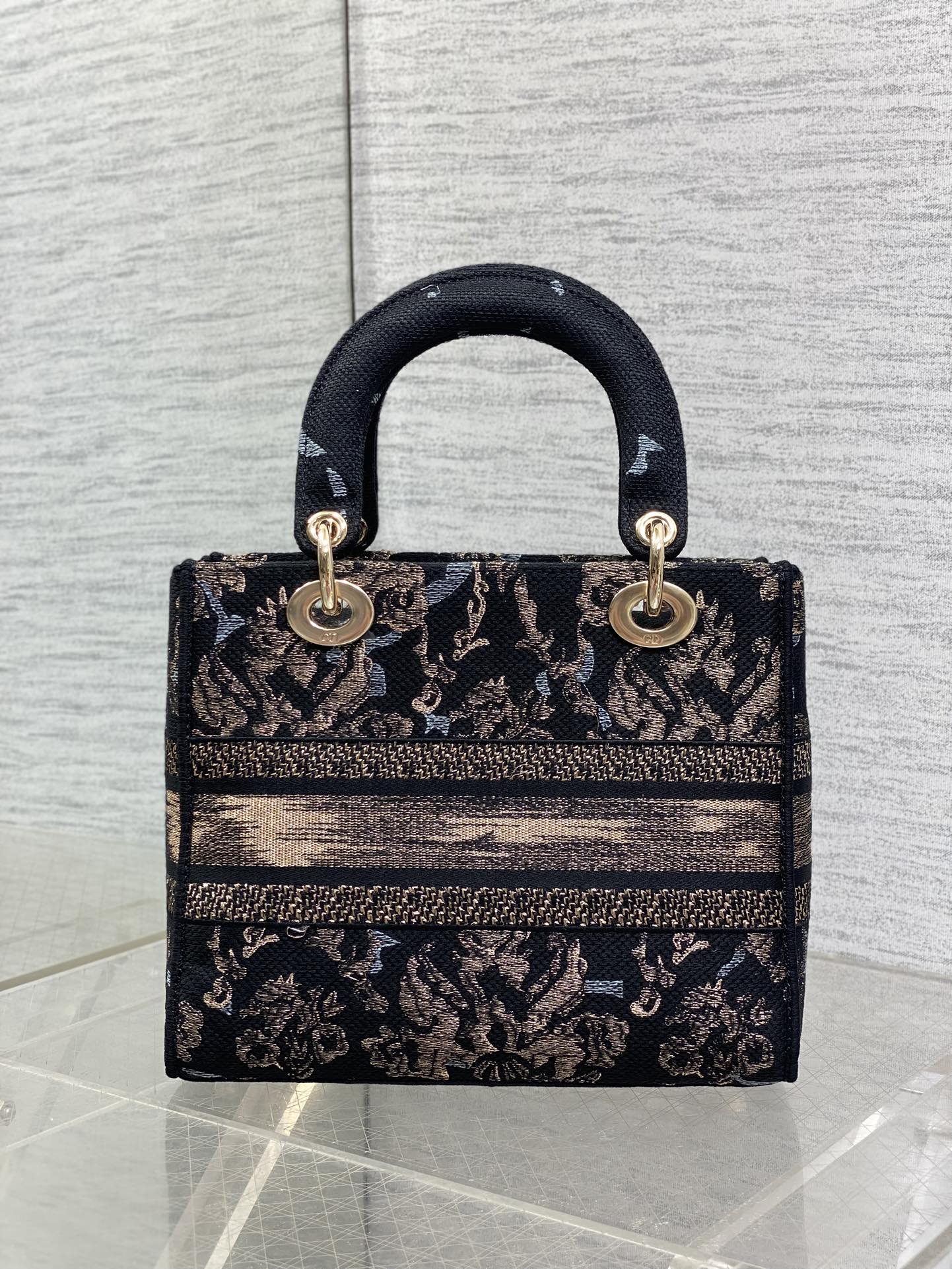 Dior Lady D-Lite Bag – Animal Toile de Jouy Embroidery (Black / Gold)