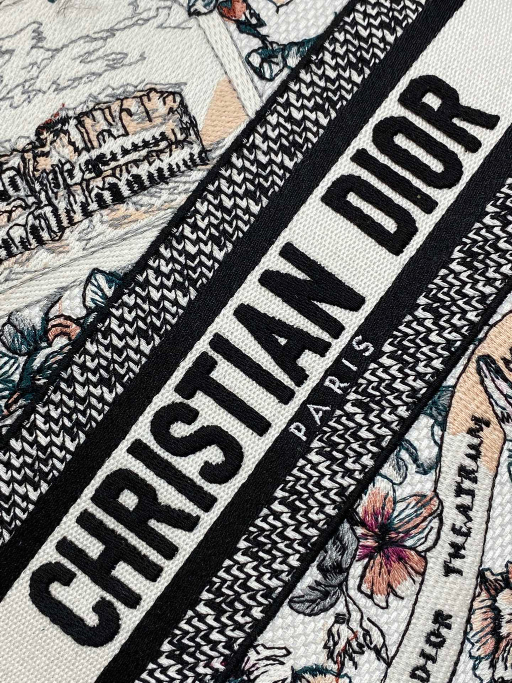 Dior Lady D-Lite Bag – Theatrum Mundi Floral Embroidery (Ecru / Multicolour)