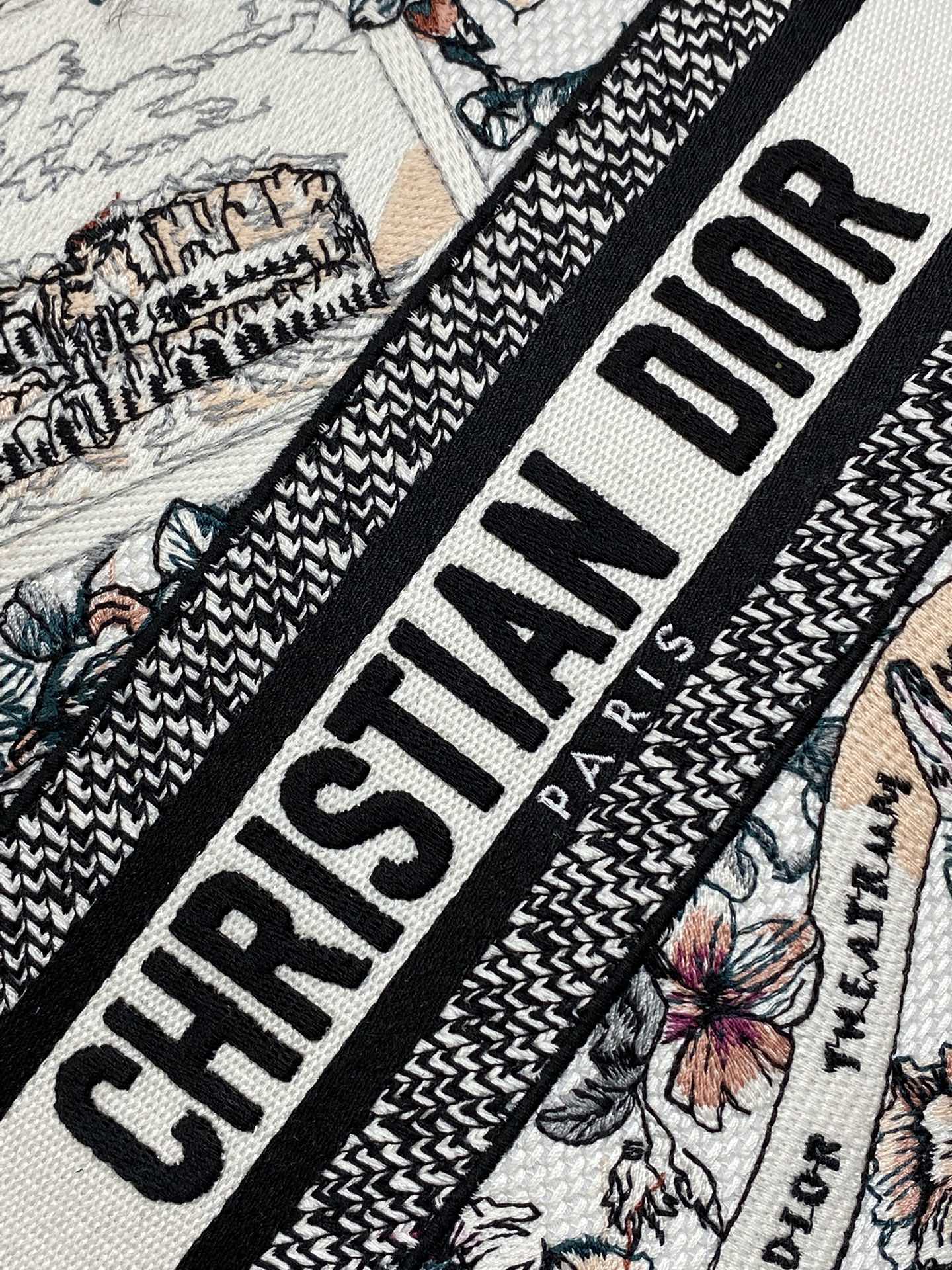 Dior Lady D-Lite Bag – Theatrum Mundi Floral Embroidery (Ecru / Multicolour)