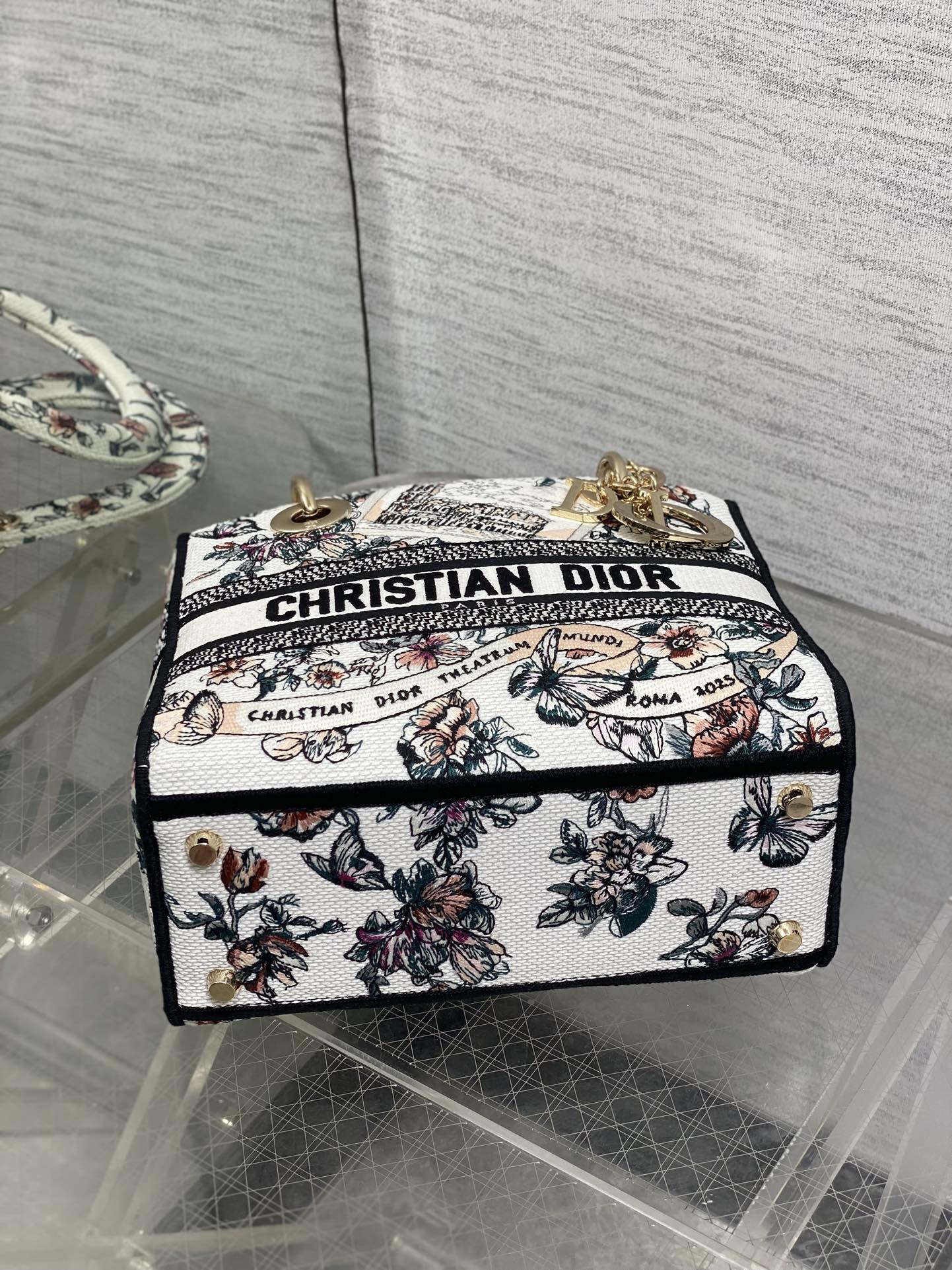Dior Lady D-Lite Bag – Theatrum Mundi Floral Embroidery (Ecru / Multicolour)