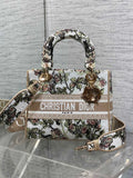 Dior Lady D-Lite Bag – Granville Rose Embroidery (Oat / Vintage Green)