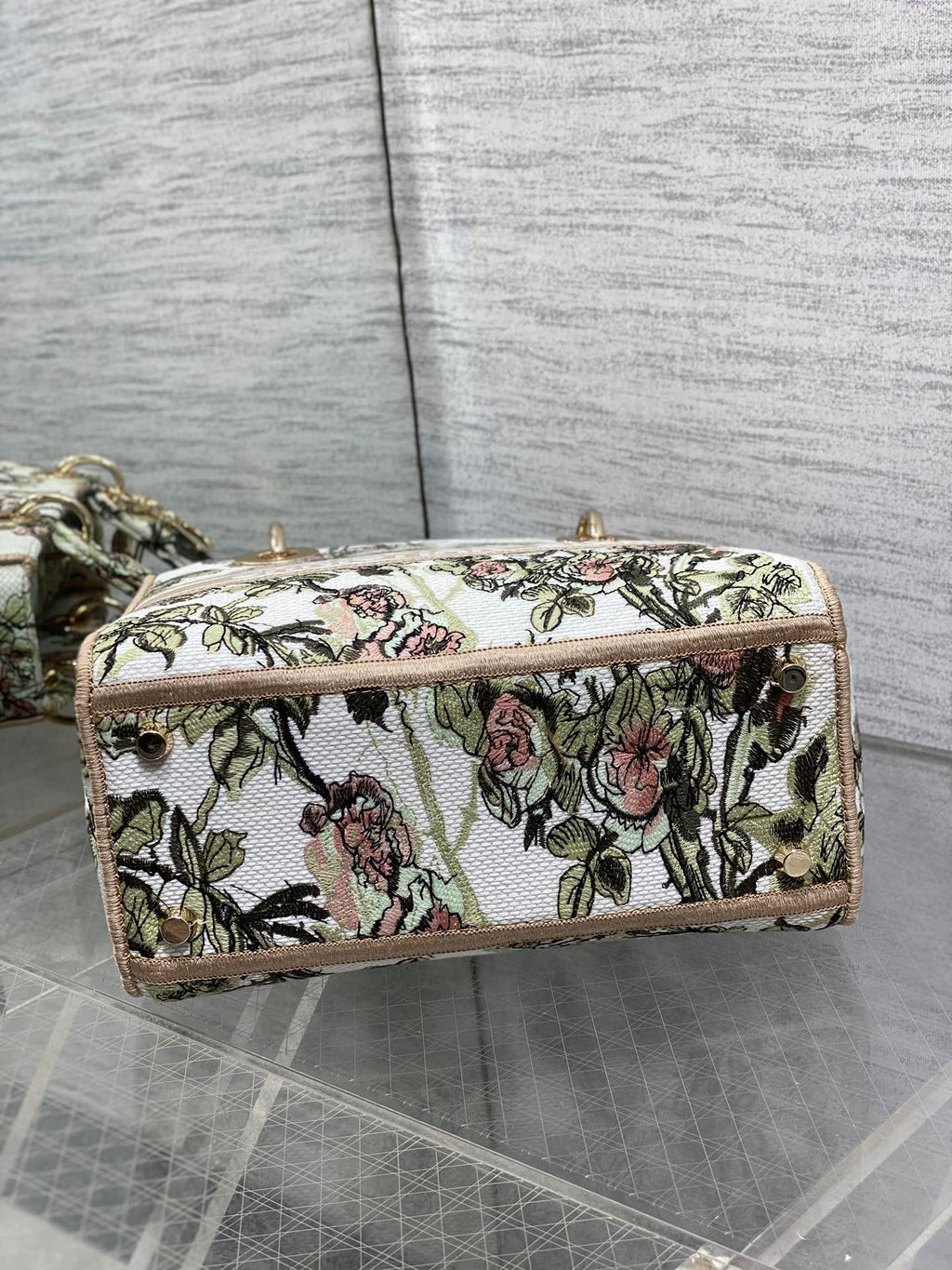 Dior Lady D-Lite Bag – Granville Rose Embroidery (Oat / Vintage Green)