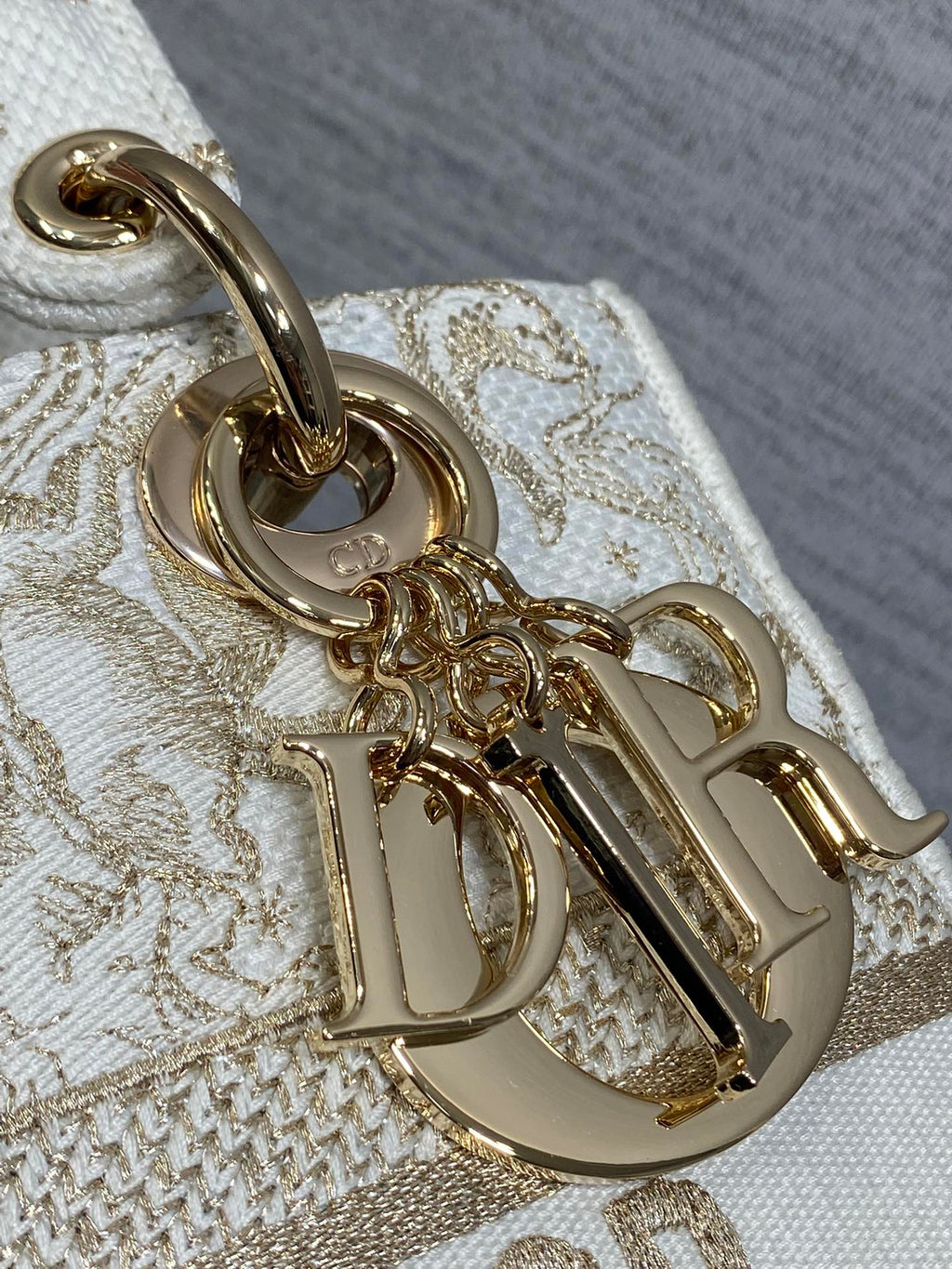 Dior Lady D-Lite Bag – Jungle Animal Constellation Embroidery (White / Gold Thread)