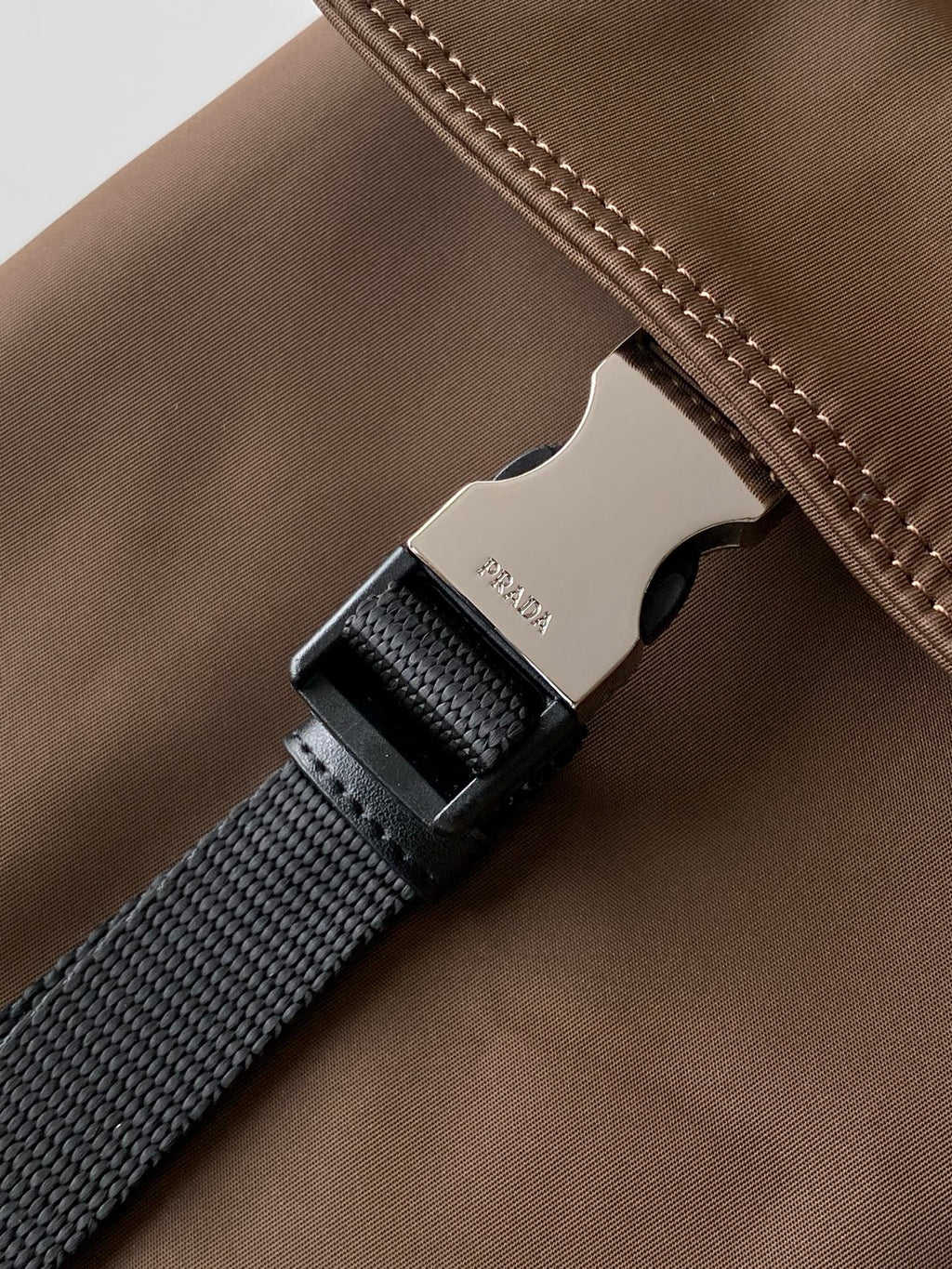 Prada Explore Backpack in Re-Nylon and Leather — Brown