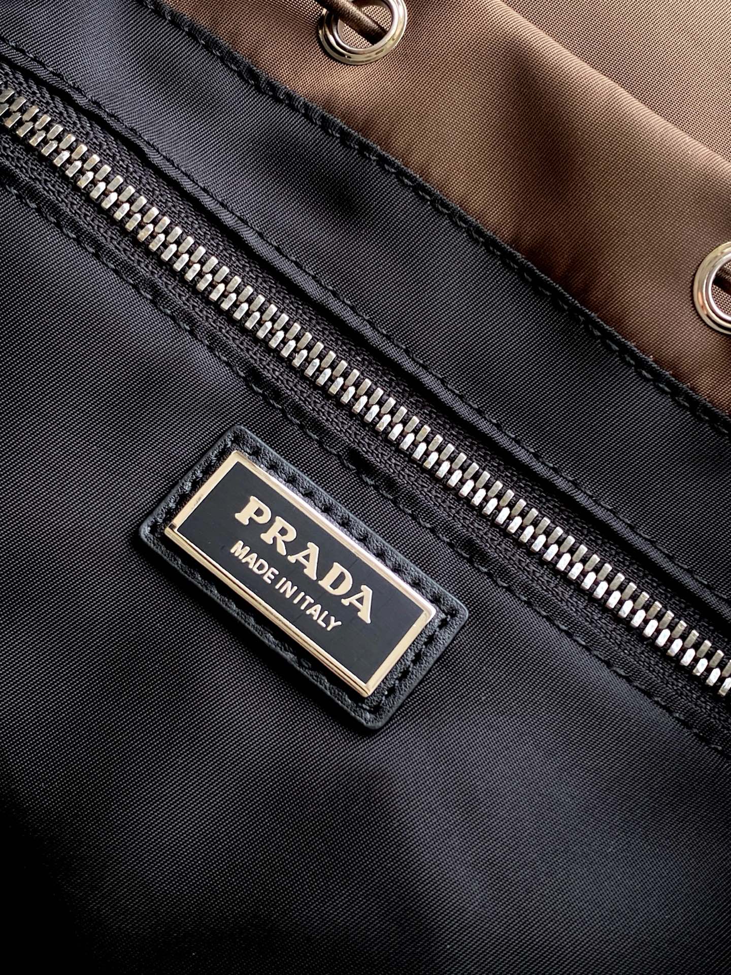 Prada Explore Backpack in Re-Nylon and Leather — Brown