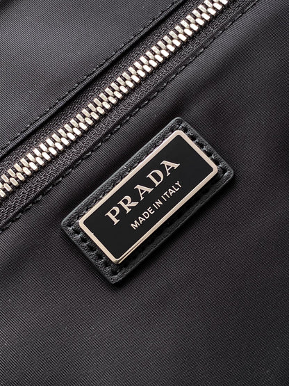 Prada Explore Hobo Bag in Re-Nylon and Leather — Black
