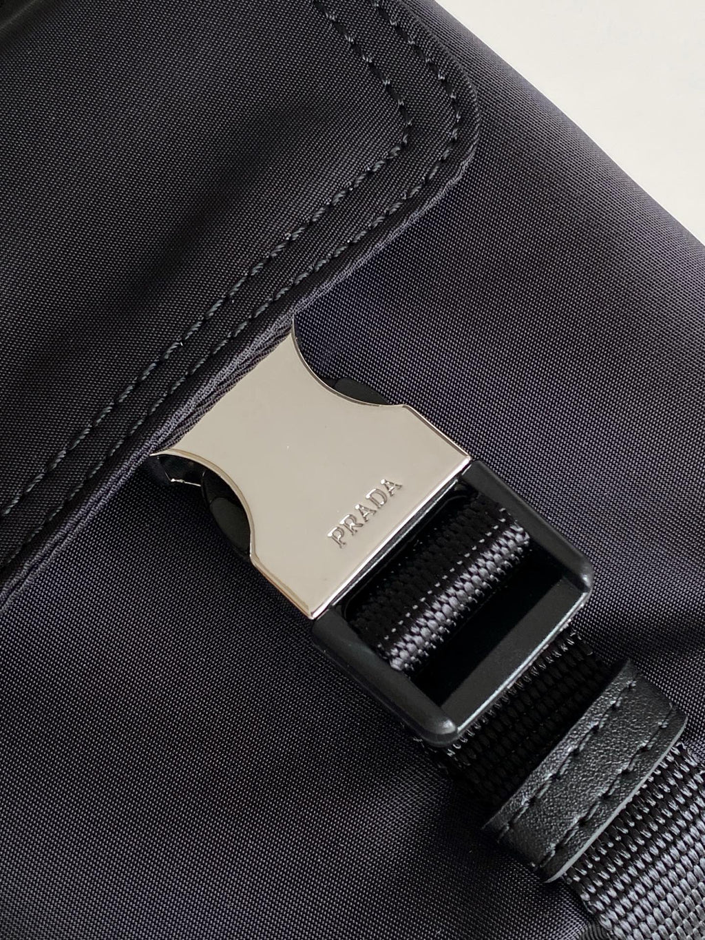 Prada Explore Shoulder Bag in Re-Nylon and Leather — Black