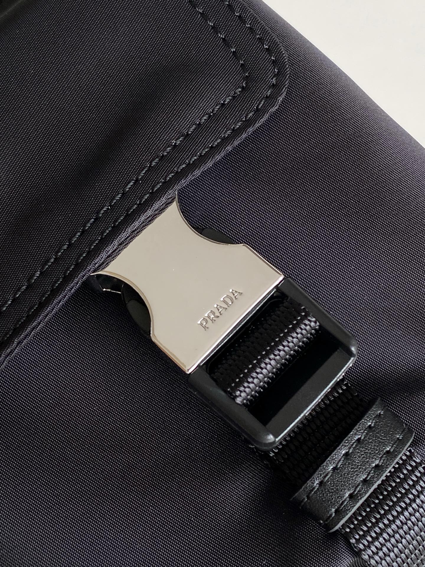 Prada Explore Shoulder Bag in Re-Nylon and Leather — Black