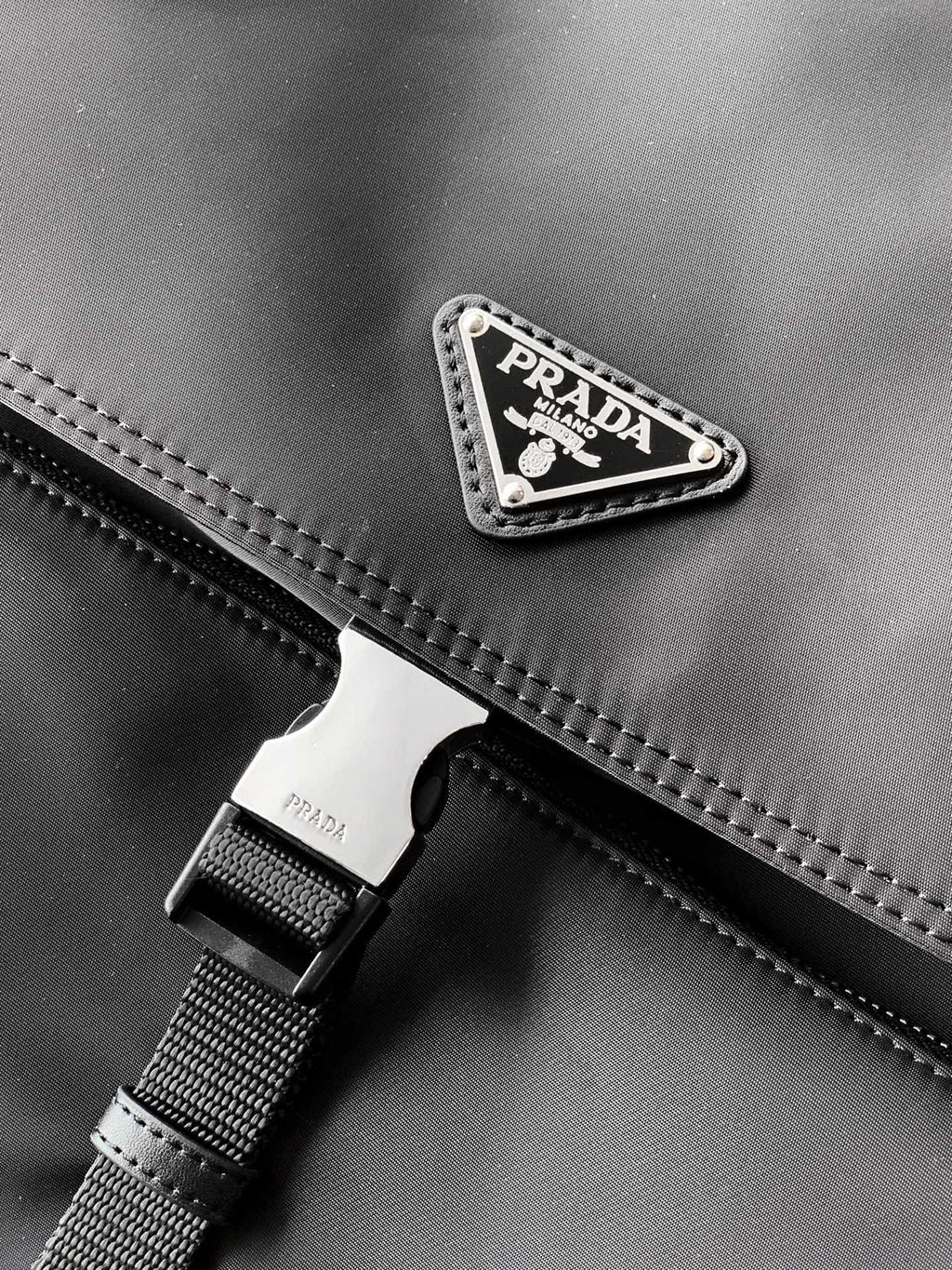Prada Explore Backpack in Re-Nylon and Leather — Black