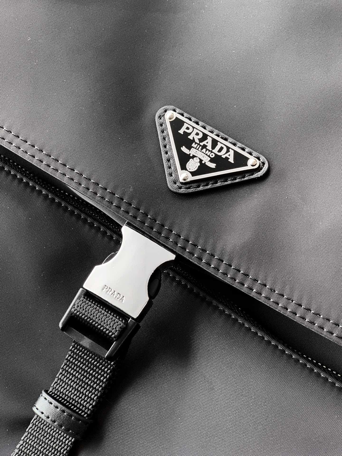 Prada Explore Backpack in Re-Nylon and Leather — Black