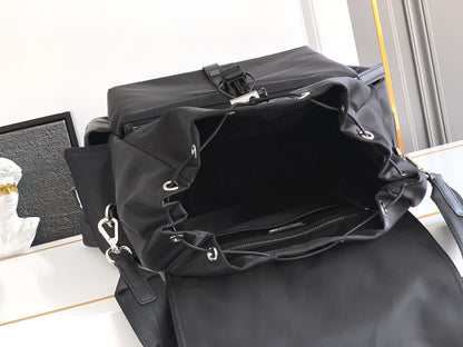 Prada Explore Backpack in Re-Nylon and Leather — Black