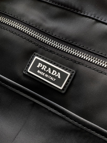Prada Explore Backpack in Re-Nylon and Leather — Black