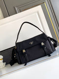 Prada Explore Messenger Bag in Re-Nylon and Leather — Black