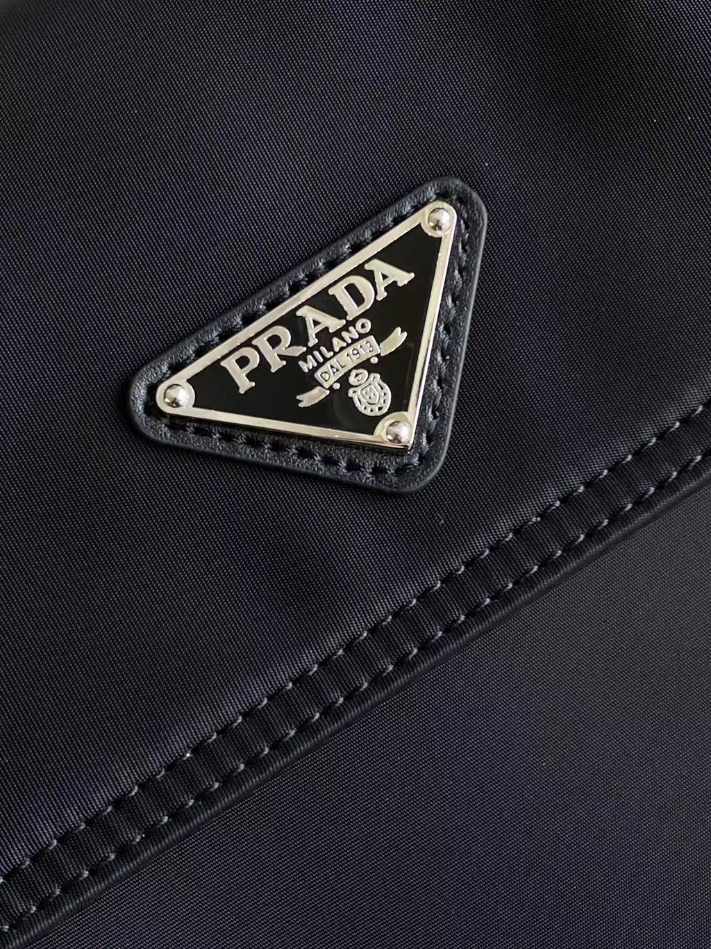 Prada Explore Messenger Bag in Re-Nylon and Leather — Black