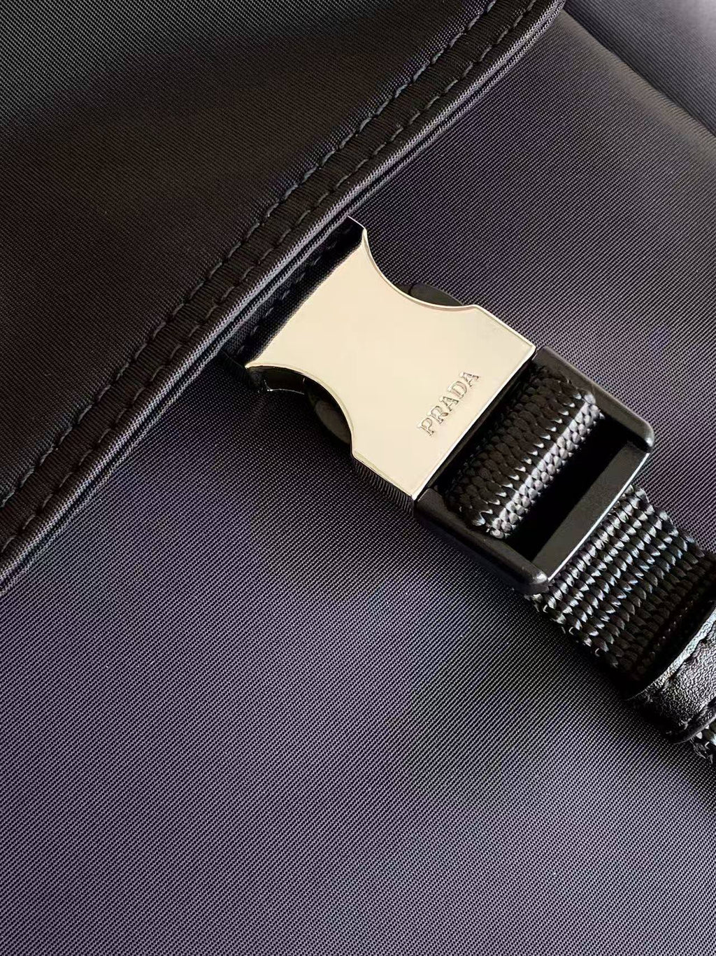 Prada Explore Messenger Bag in Re-Nylon and Leather — Black