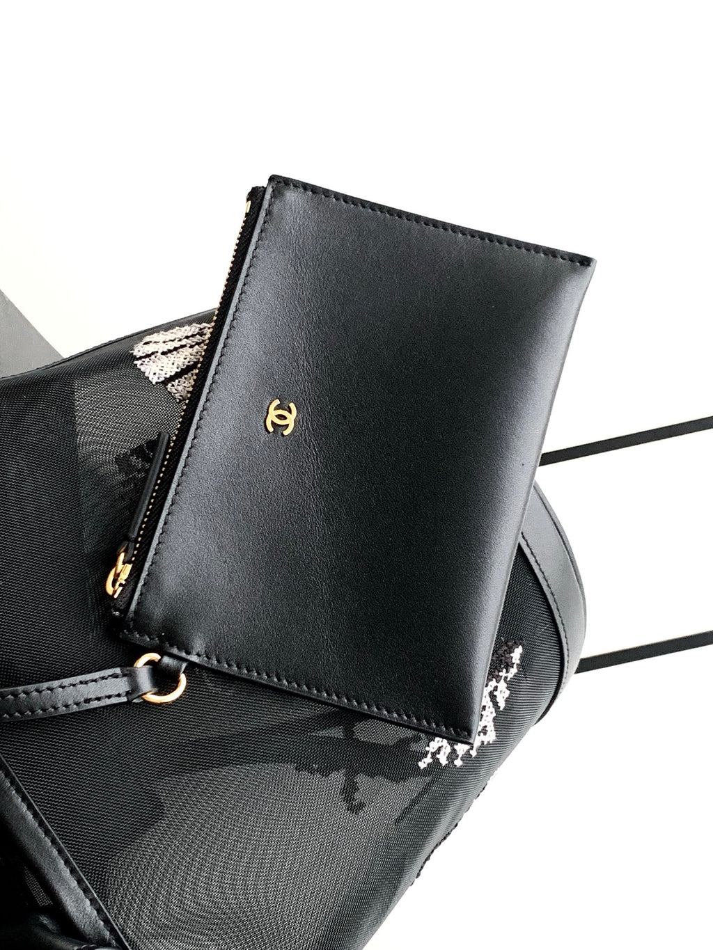 Chanel 26M Mesh Bucket Bag Black