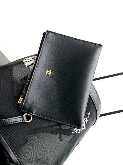 Chanel 26M Mesh Bucket Bag Black