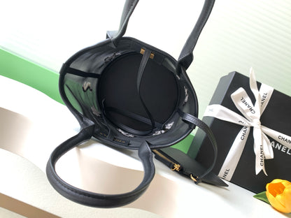 Chanel 26M Mesh Bucket Bag Black