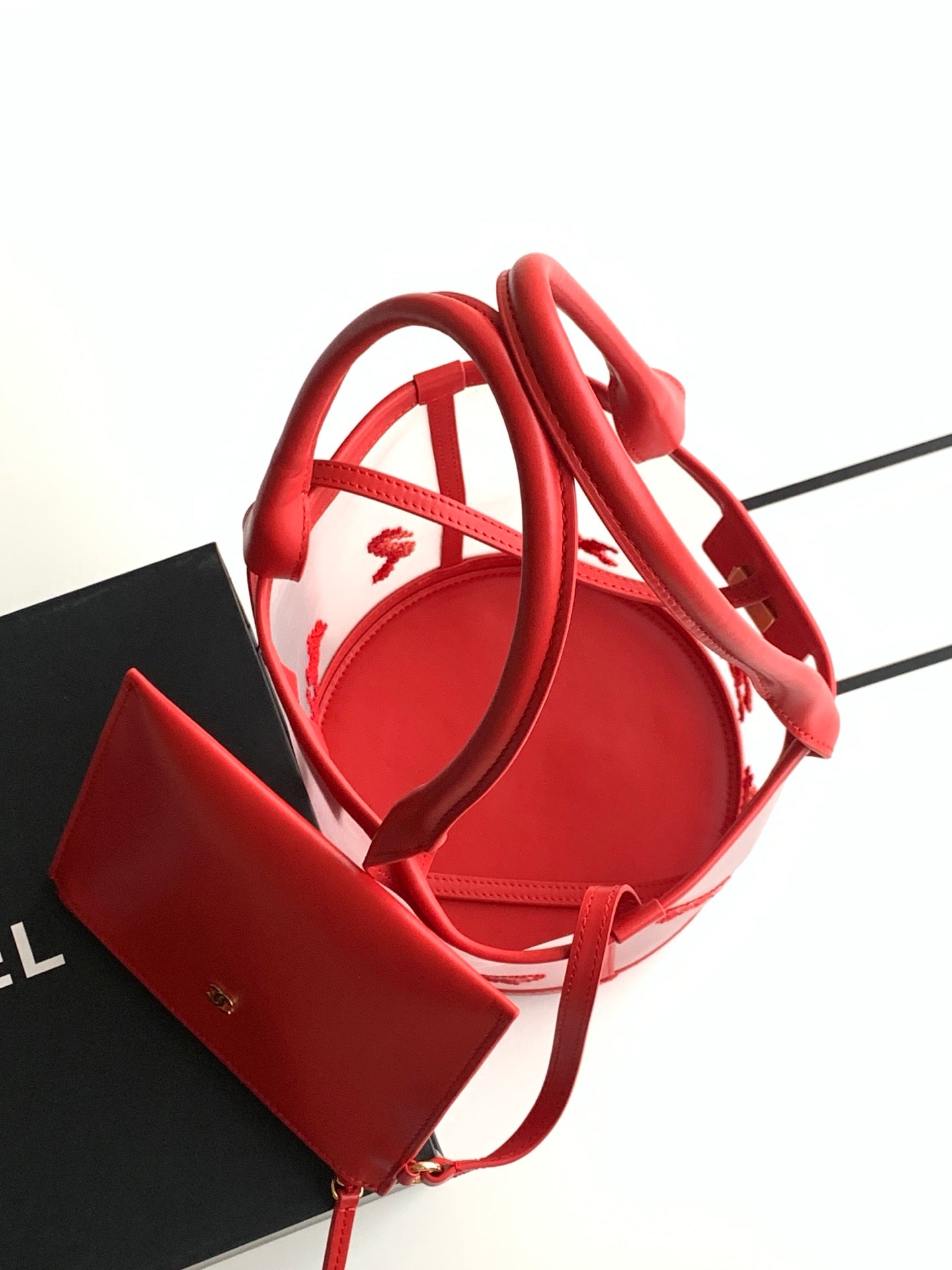 Chanel 26M Mesh Bucket Bag Red
