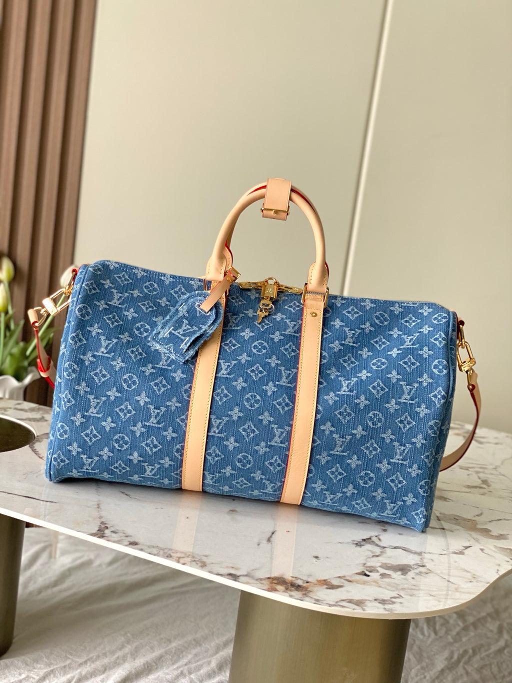 Louis Vuitton Keepall Bandoulière 45 - Denim Blue Monogram