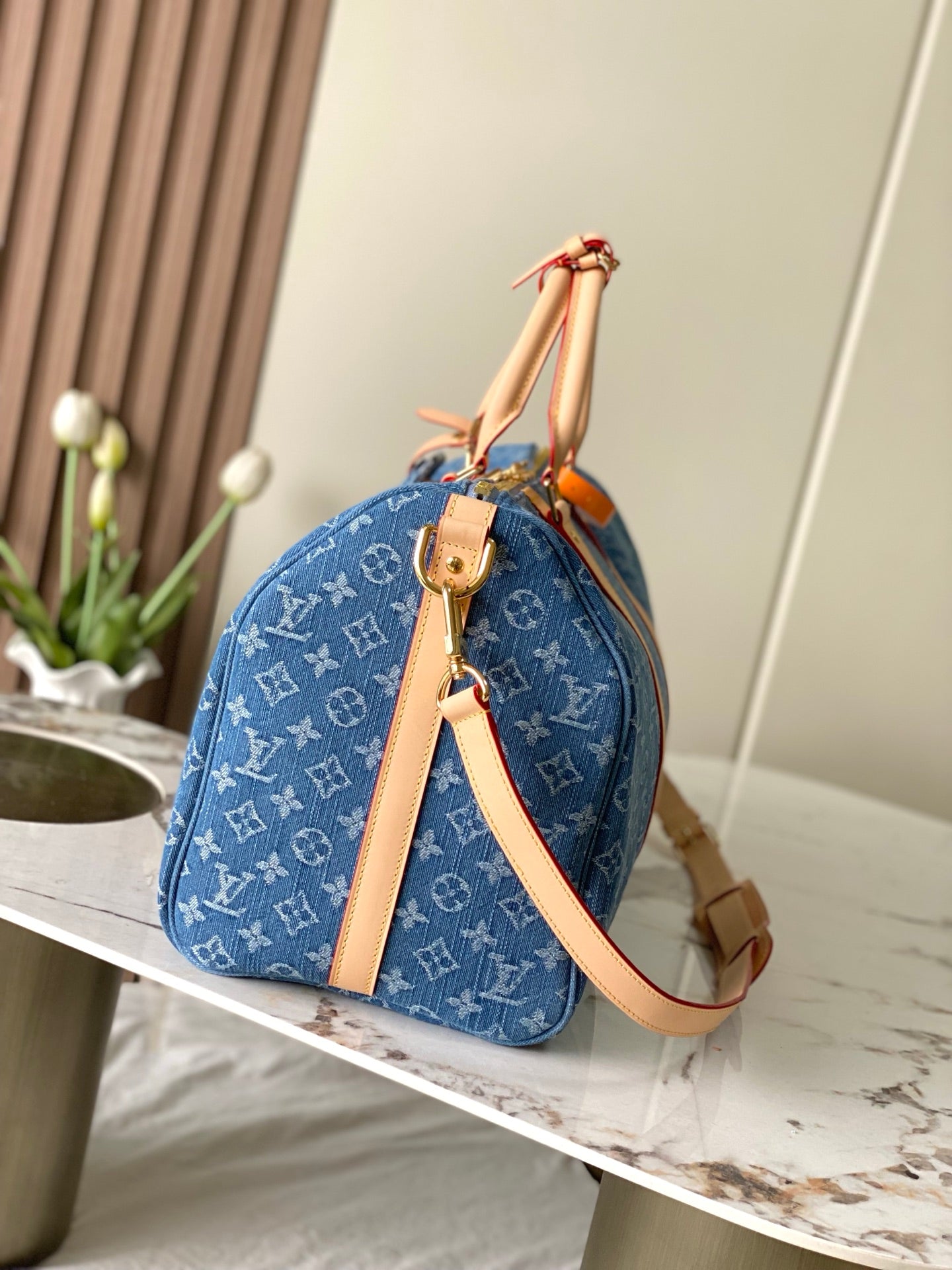 Louis Vuitton Keepall Bandoulière 45 - Denim Blue Monogram