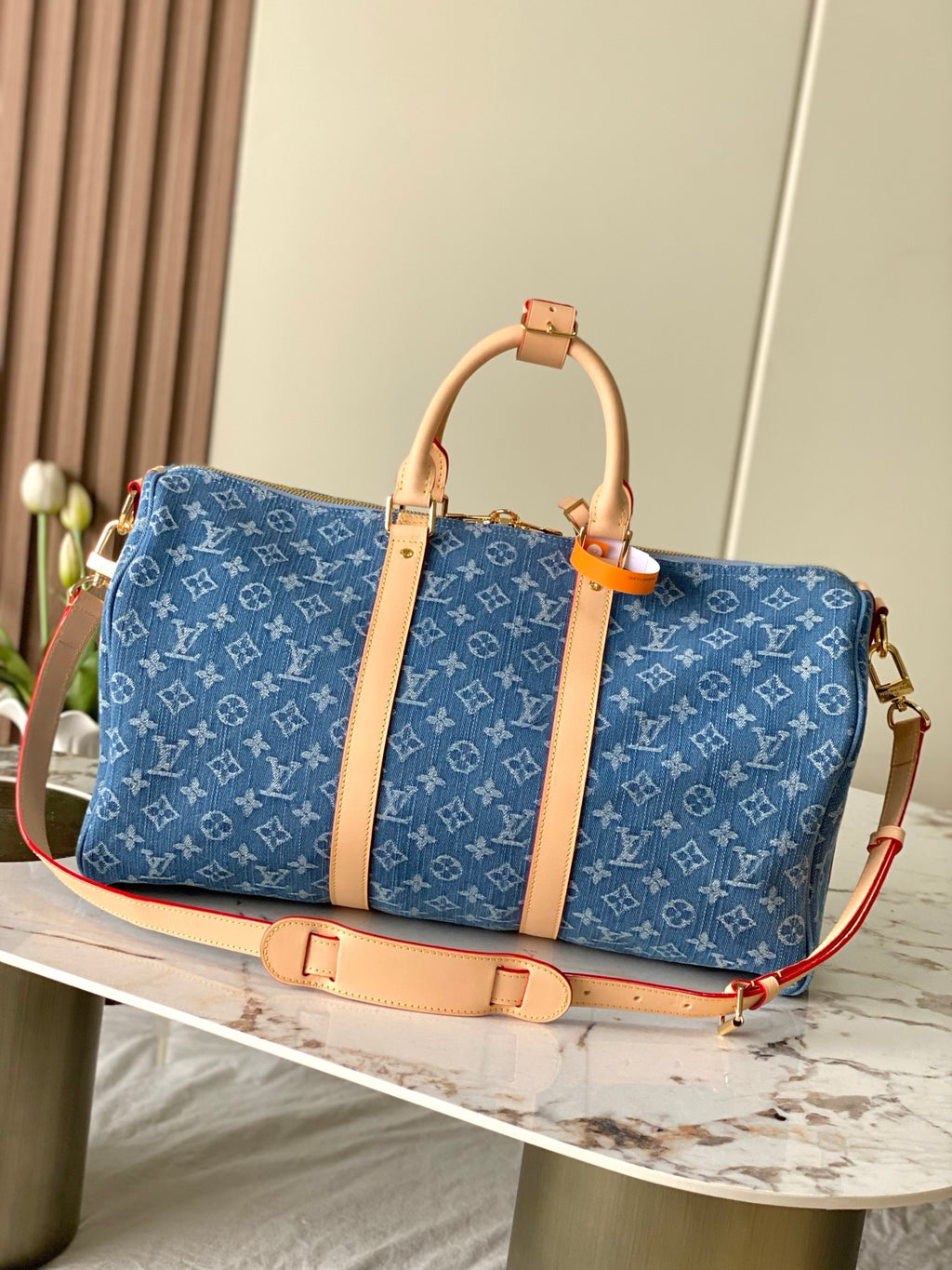 Louis Vuitton Keepall Bandoulière 45 - Denim Blue Monogram