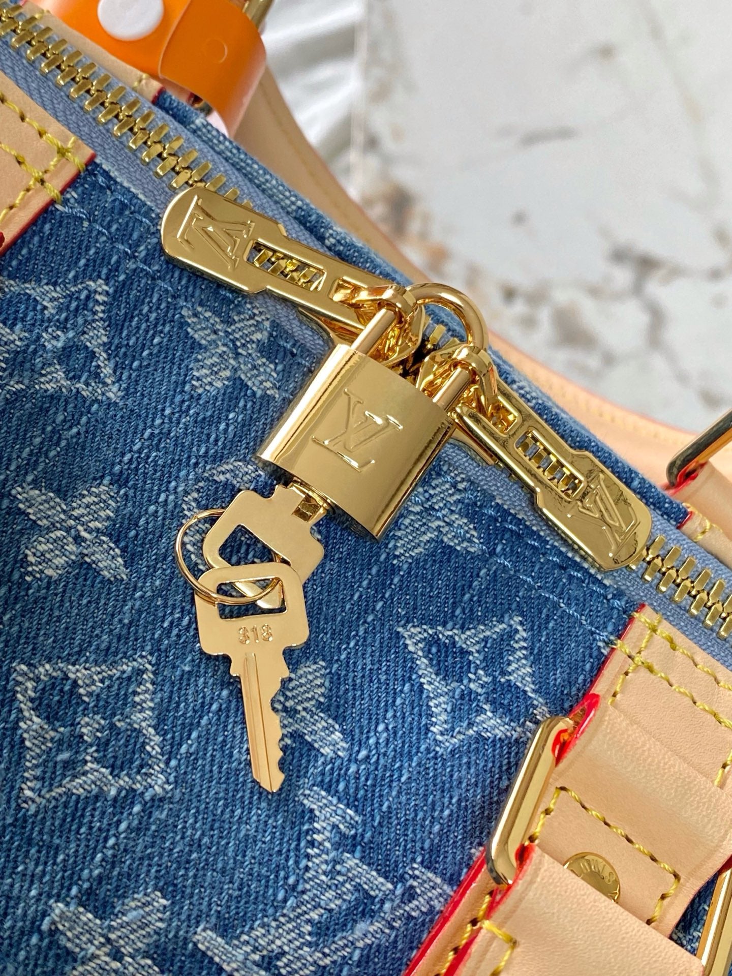 Louis Vuitton Keepall Bandoulière 45 - Denim Blue Monogram