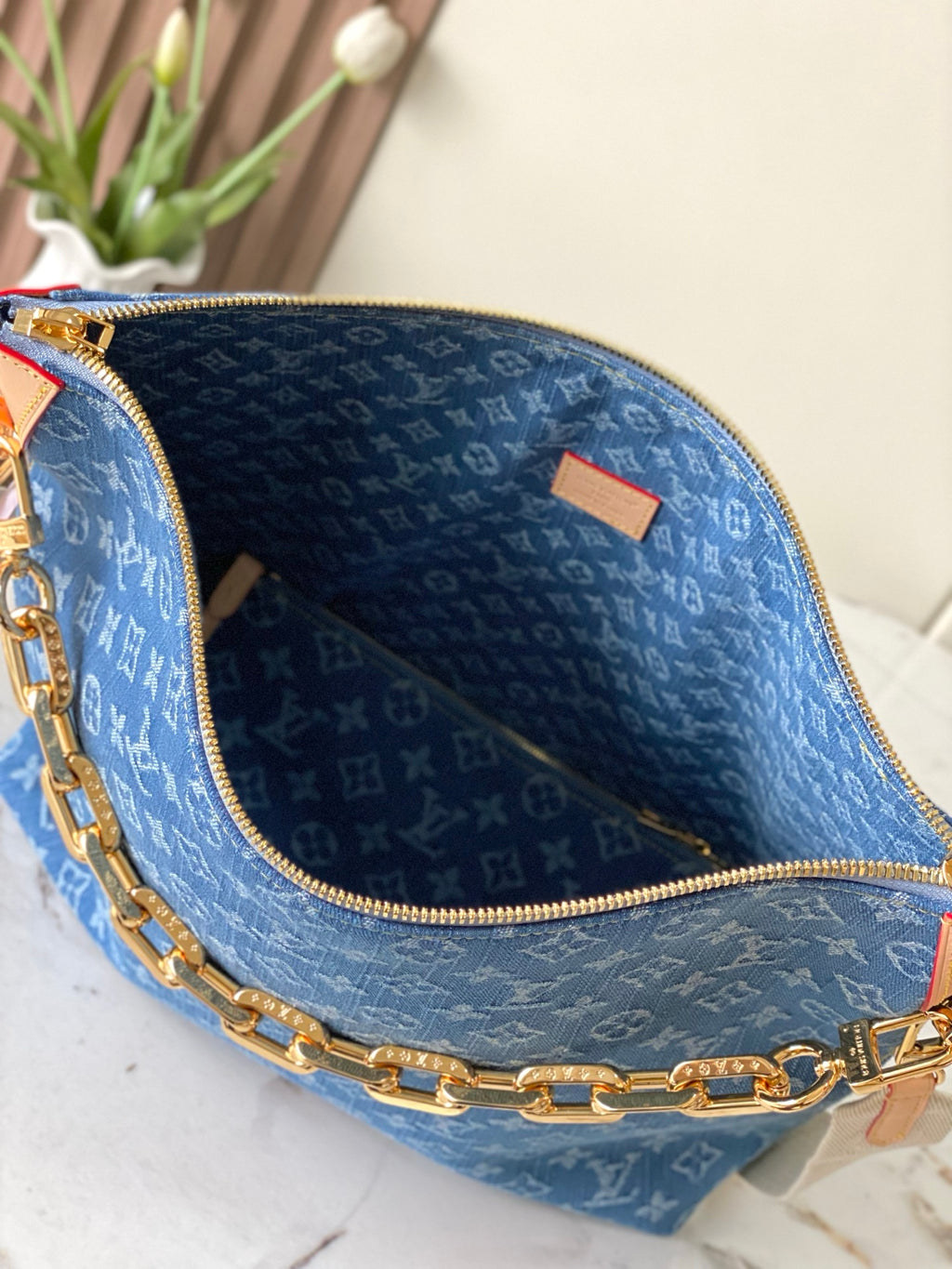 Louis Vuitton Coussin Hobo MM - Denim Blue Monogram