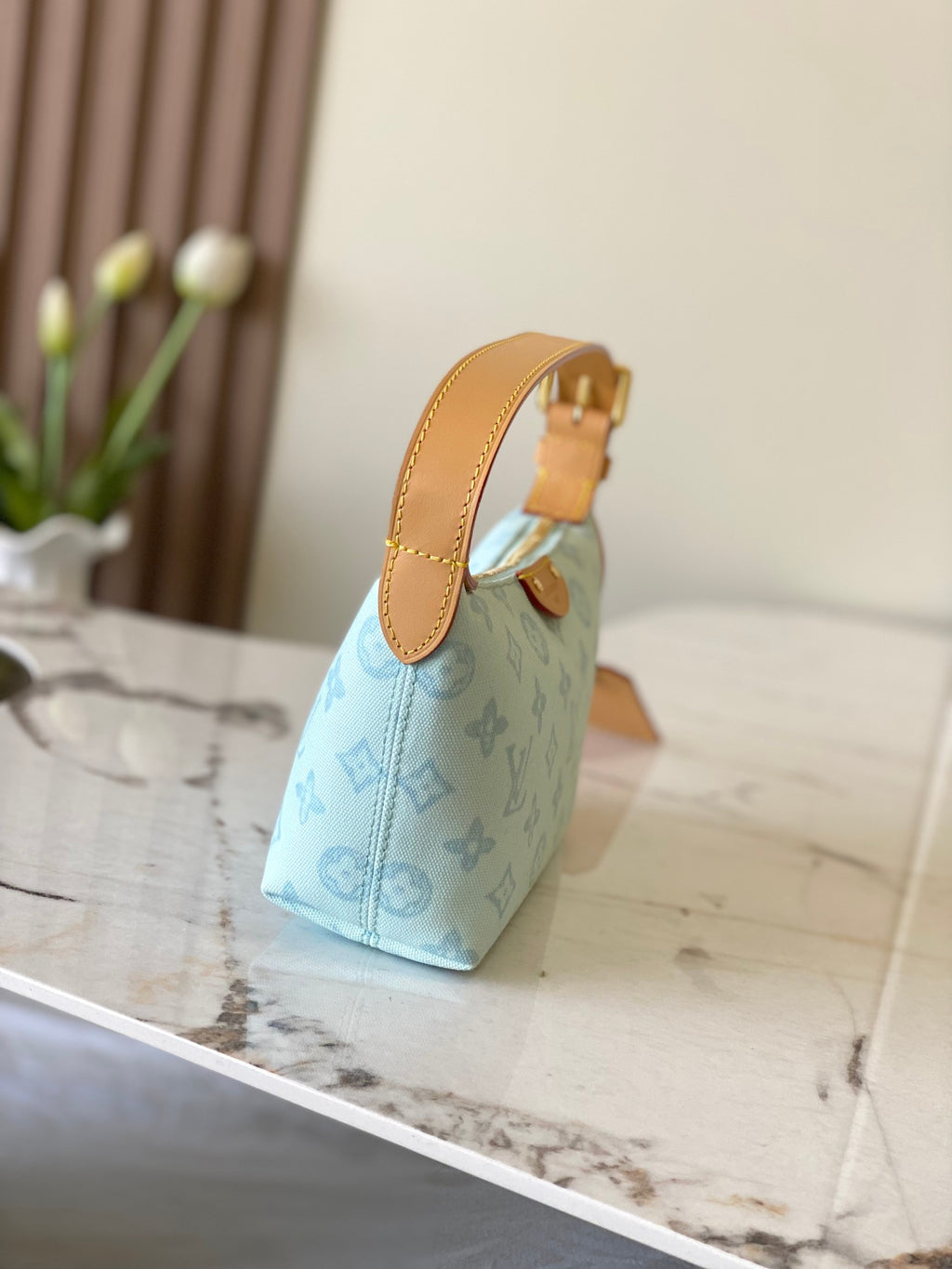 Louis Vuitton Hills Pochette - Lemon Yellow Monogram Denim