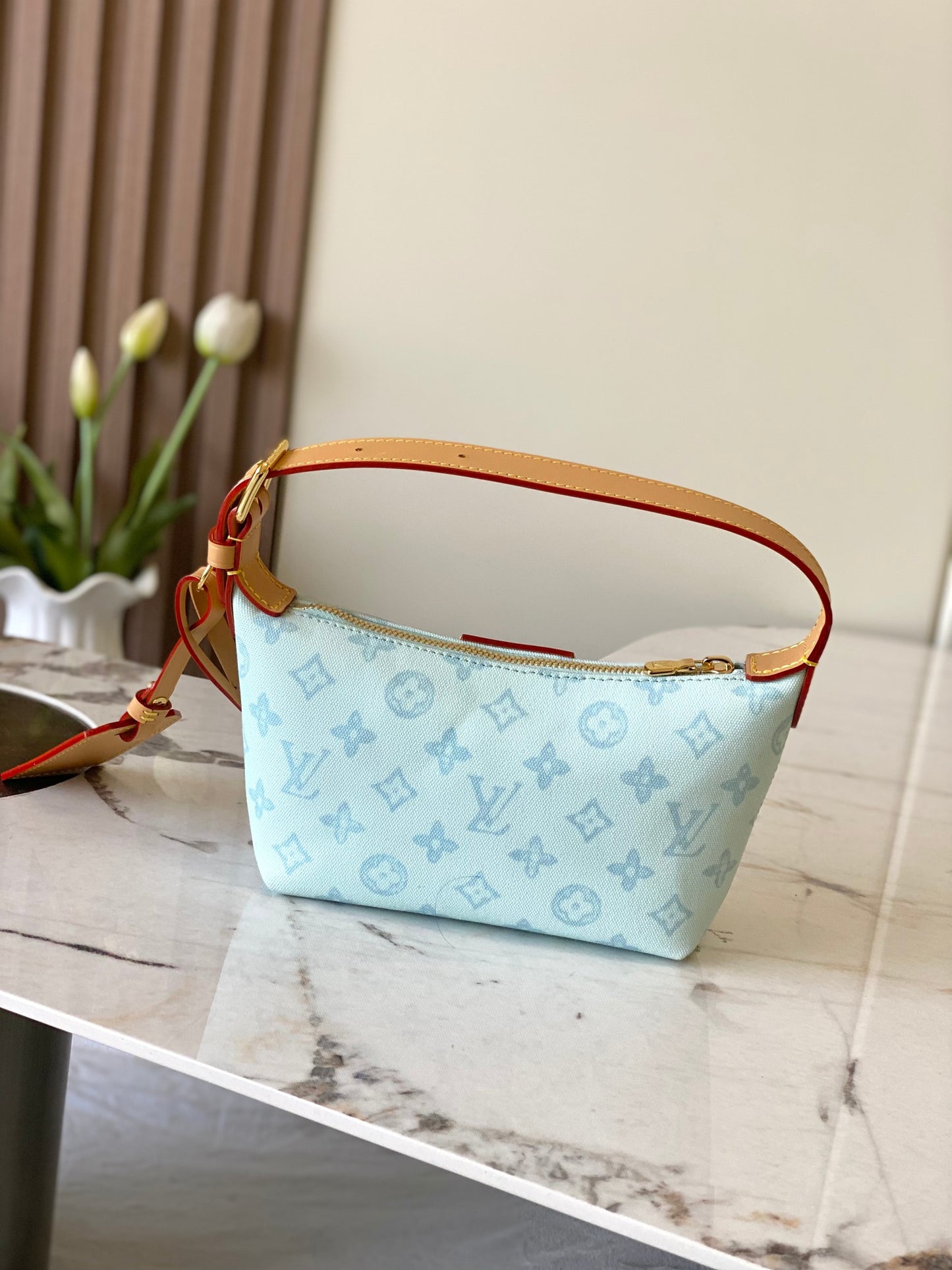 Louis Vuitton Hills Pochette - Lemon Yellow Monogram Denim