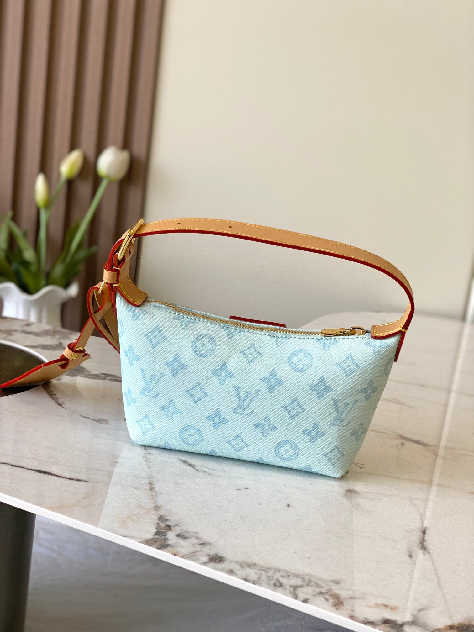 Louis Vuitton Hills Pochette - Lemon Yellow Monogram Denim
