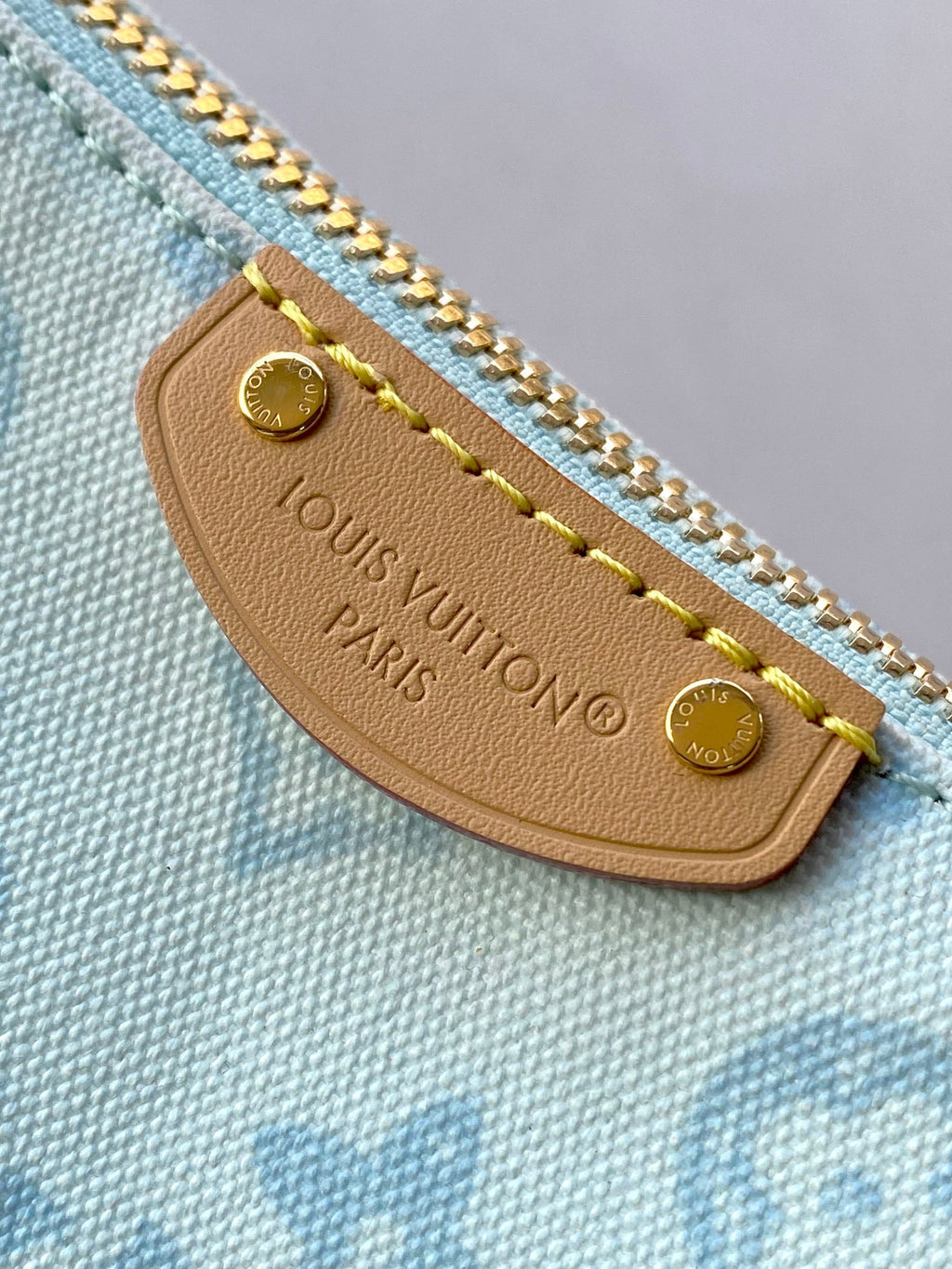 Louis Vuitton Hills Pochette - Lemon Yellow Monogram Denim