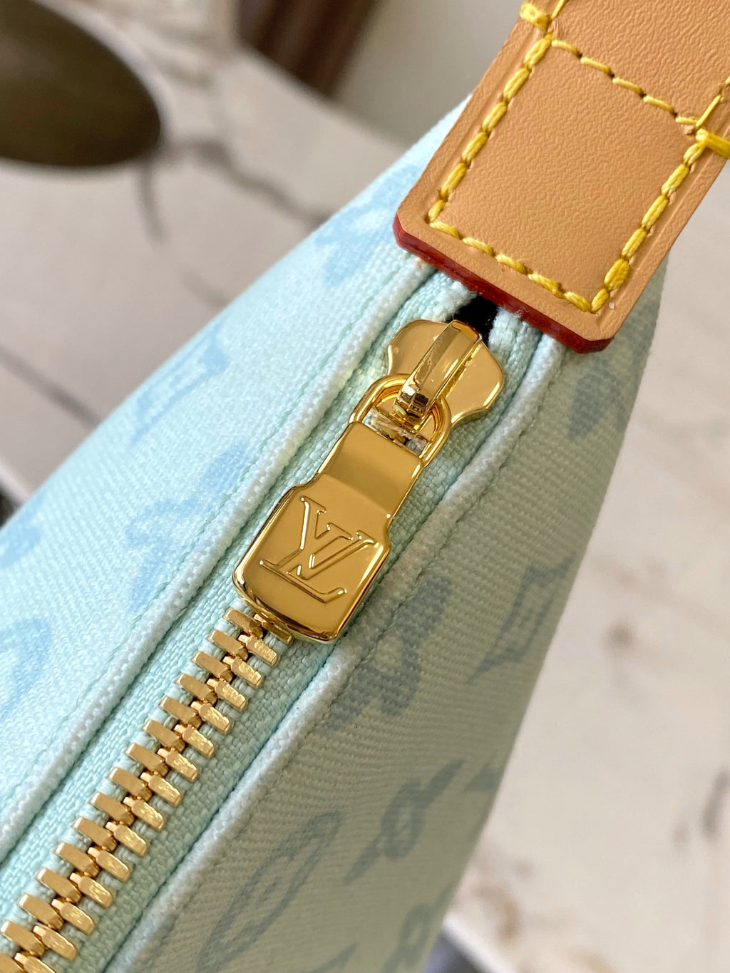 Louis Vuitton Hills Pochette - Lemon Yellow Monogram Denim