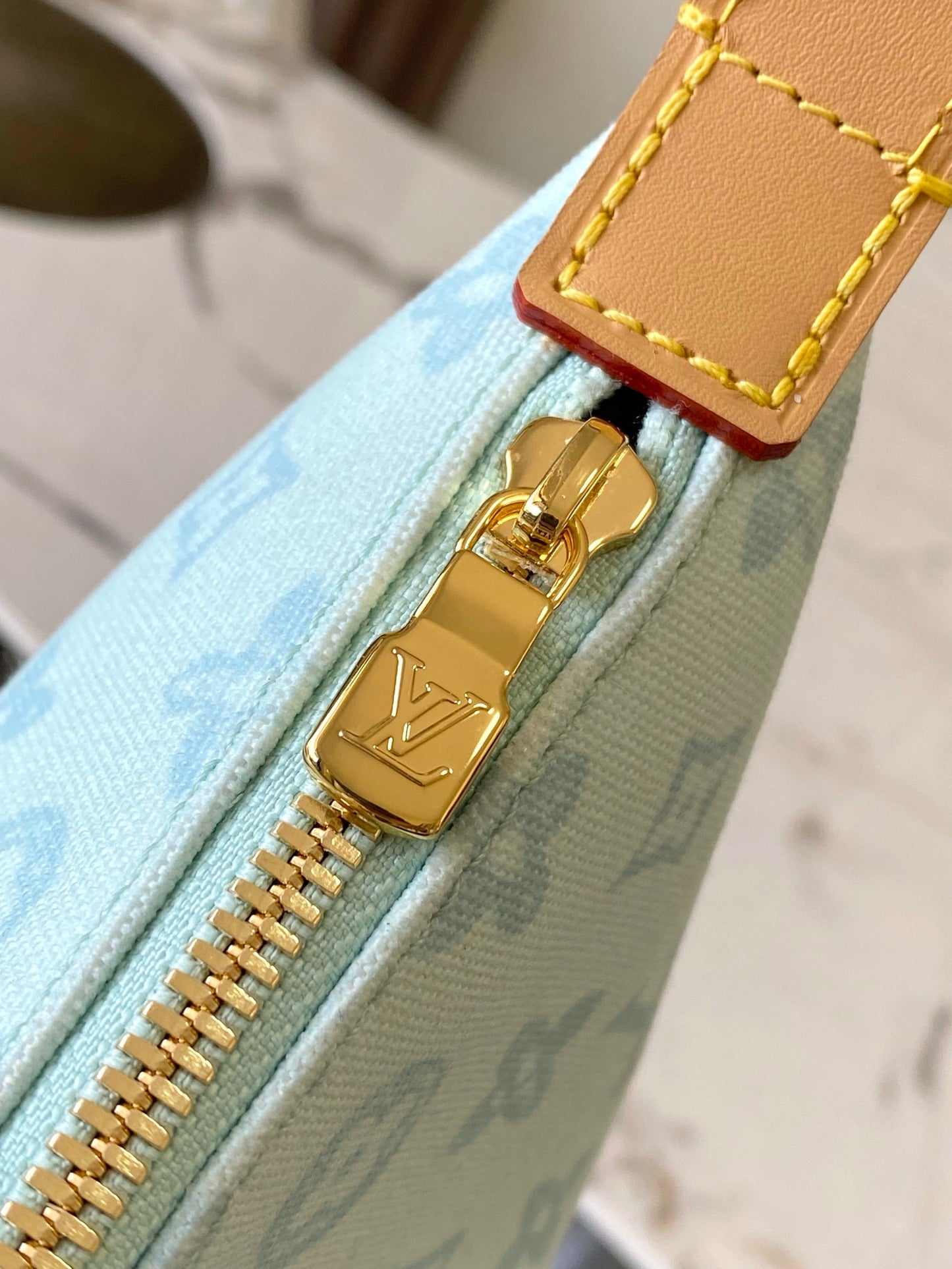 Louis Vuitton Hills Pochette - Lemon Yellow Monogram Denim