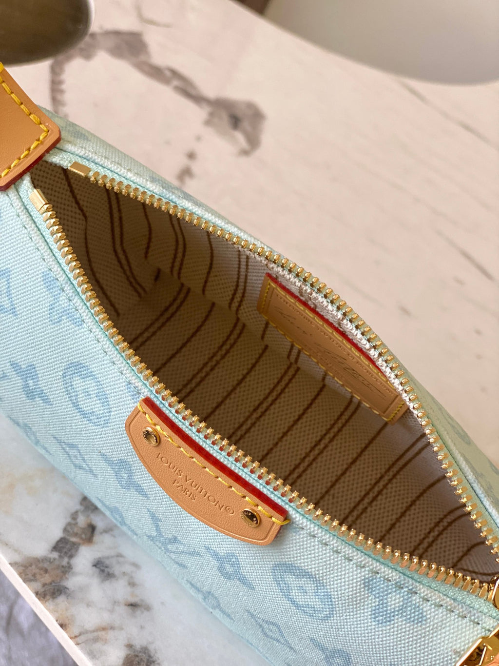 Louis Vuitton Hills Pochette - Lemon Yellow Monogram Denim