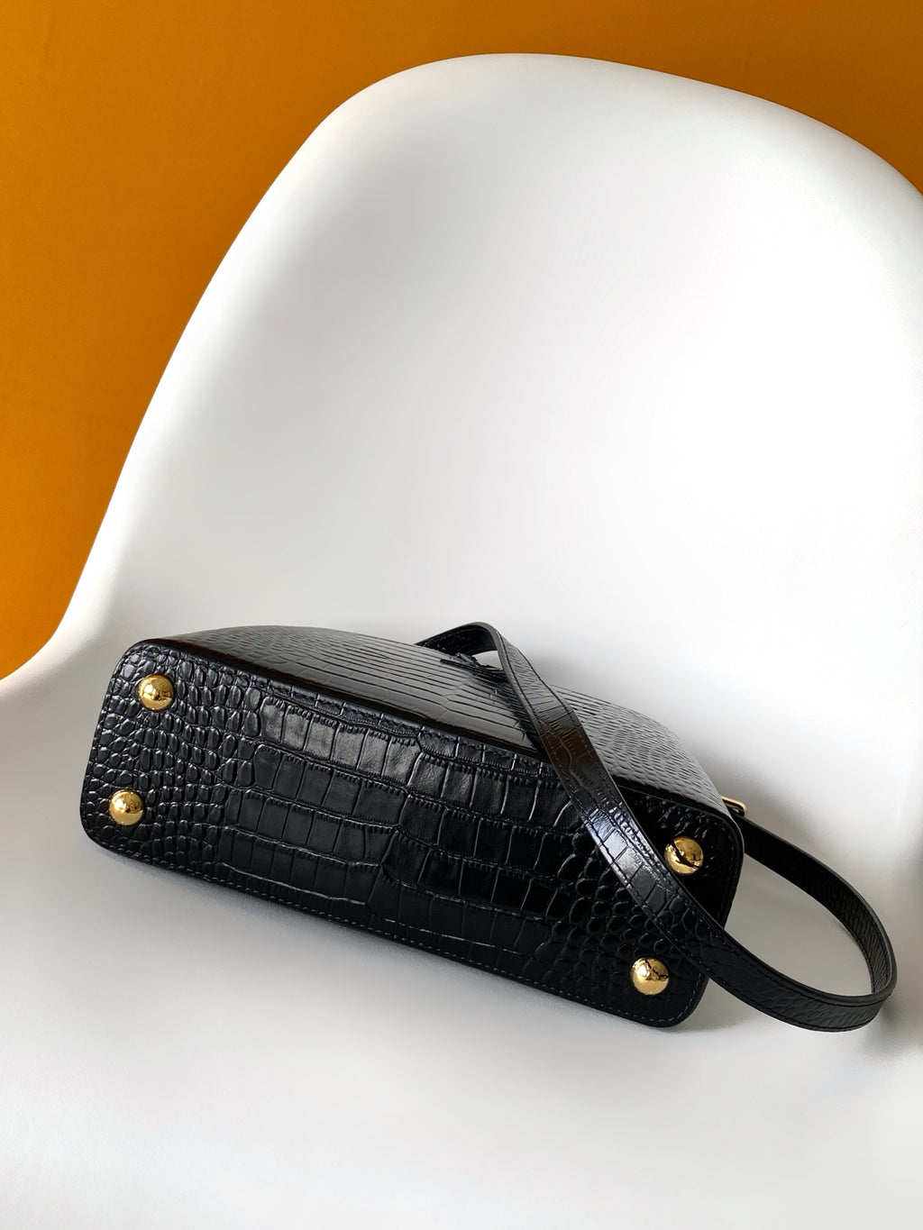Louis Vuitton Capucines BB - Crocodile Embossed Leather Black