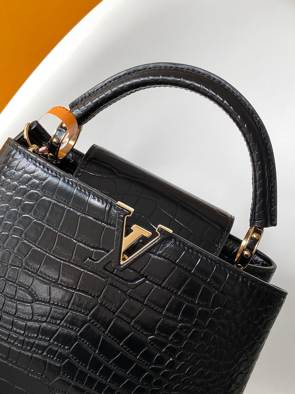Louis Vuitton Capucines BB - Crocodile Embossed Leather Black